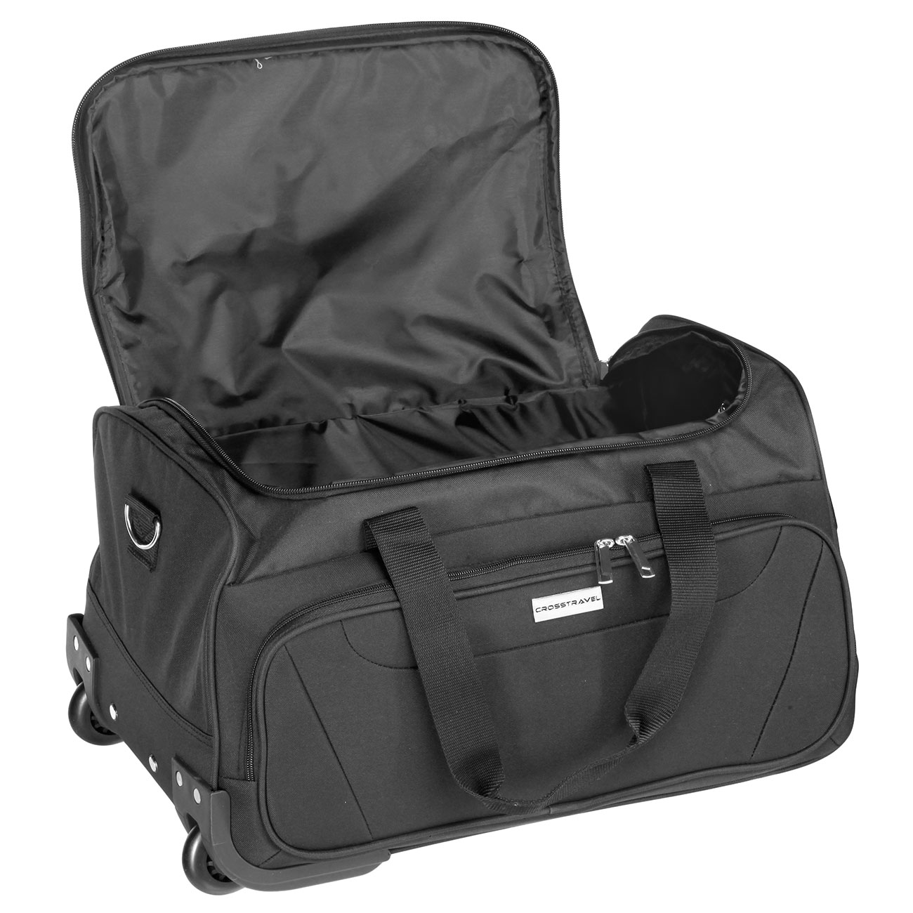 Reisetasche Monaco mit Trolley-System 42 Liter schwarz inkl. Tragegurt Bild 6