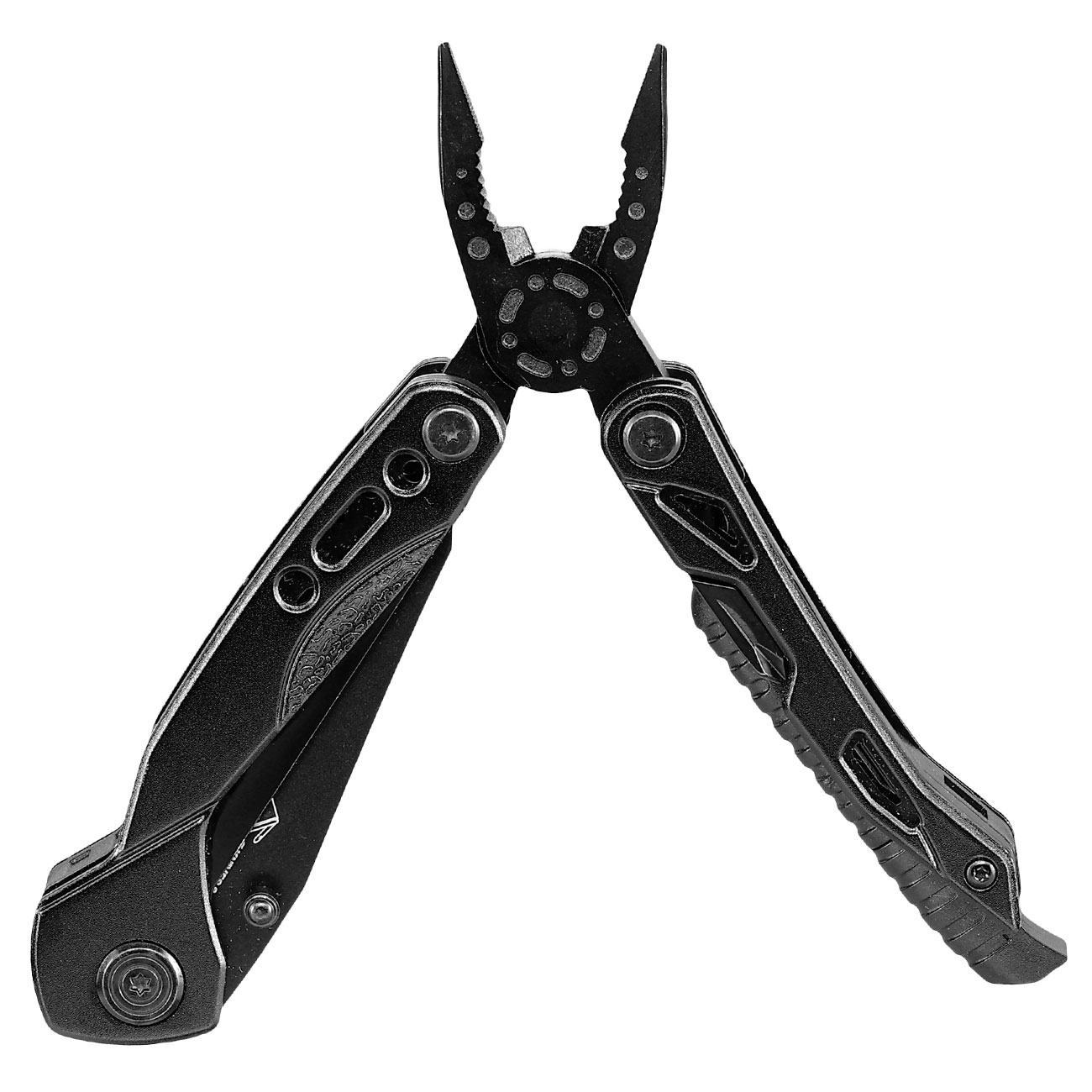 Multitool Survivor schwarz inkl. Bits & Nylonholster Bild 1