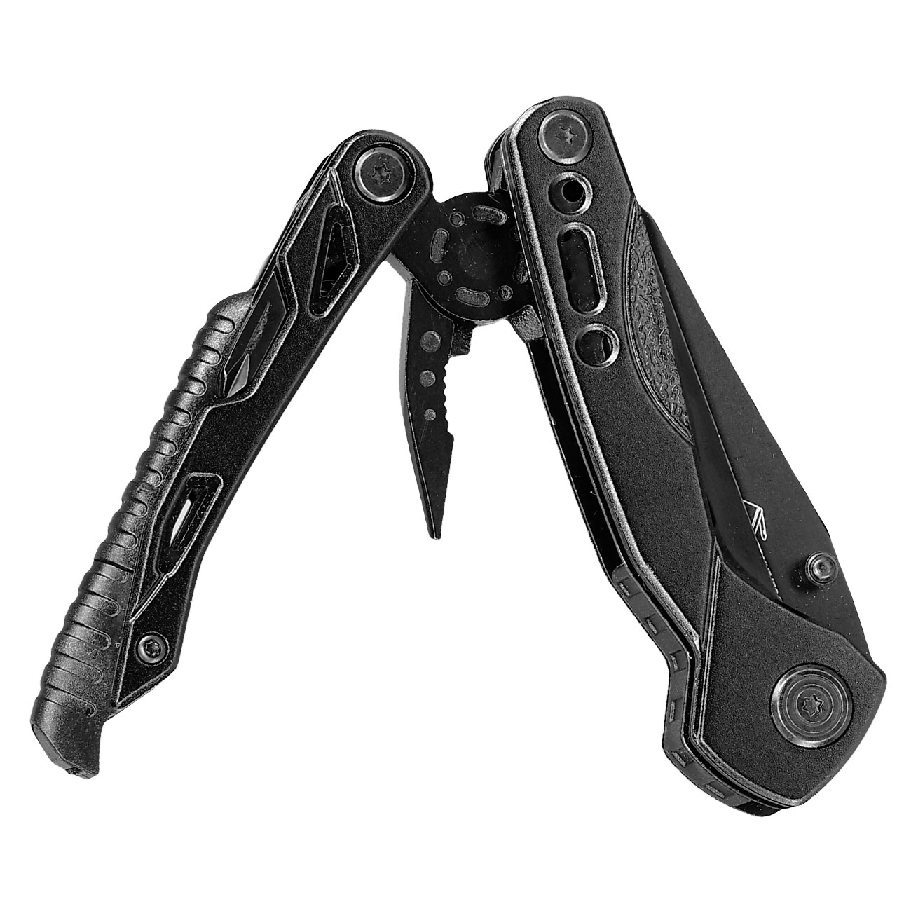 Multitool Survivor schwarz inkl. Bits & Nylonholster Bild 2