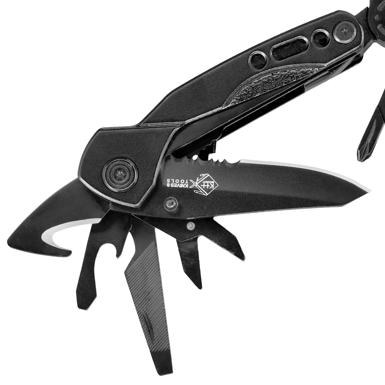 Multitool Survivor schwarz inkl. Bits & Nylonholster Bild 6