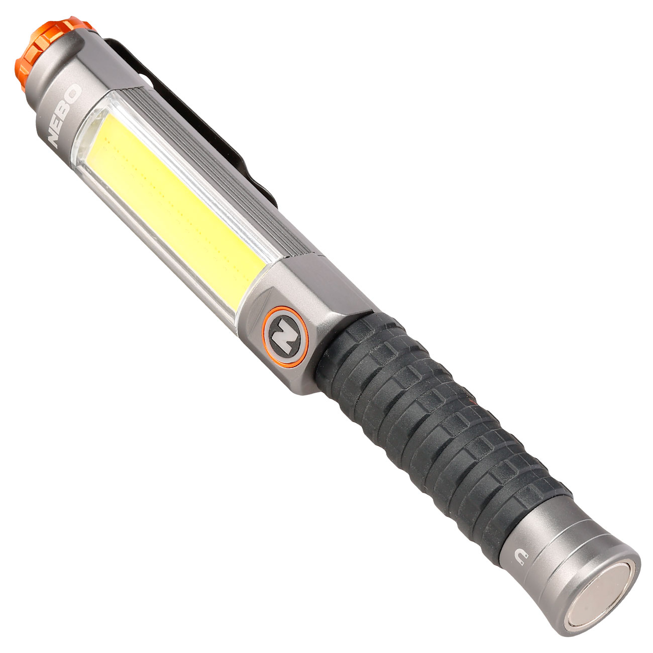 Nebo LED-Taschenlampe mit COB Big Larry 3 600 Lumen grau/schwarz inkl. Grtelclip Bild 4
