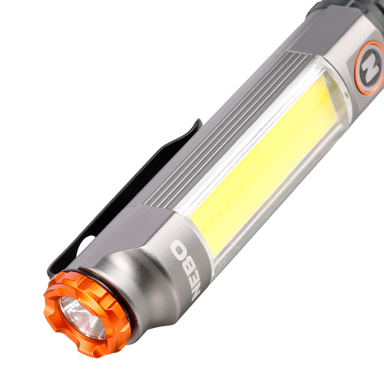Nebo LED-Taschenlampe mit COB Big Larry 3 600 Lumen grau/schwarz inkl. Grtelclip Bild 6