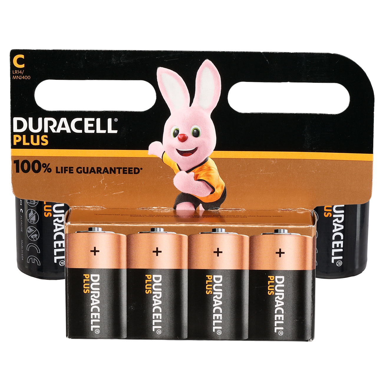 Duracell Plus Alkaline Batterie LR14/MN1400 C 1,5V 4 Stck Bild 1