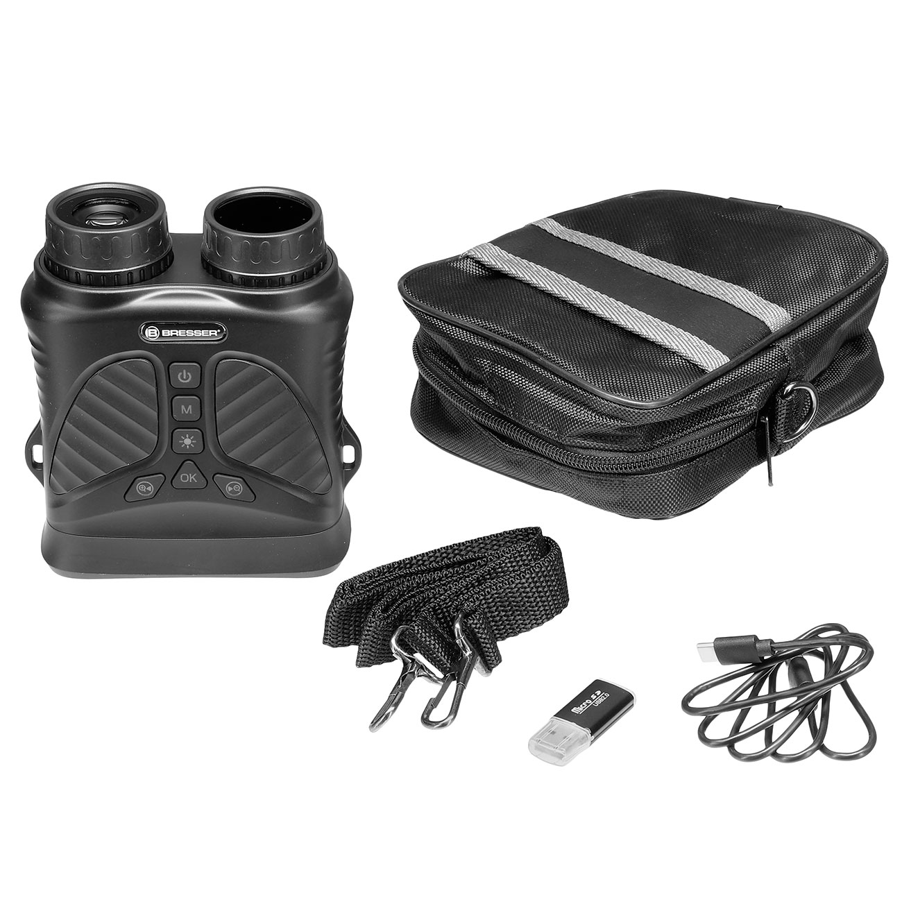 Bresser digitales binokulares Nachtsichtgert NightSpy DT mit Aufnahmefunktion schwarz inkl. Ladekabel, MicroSD-Kartenlesegert, Bild 8