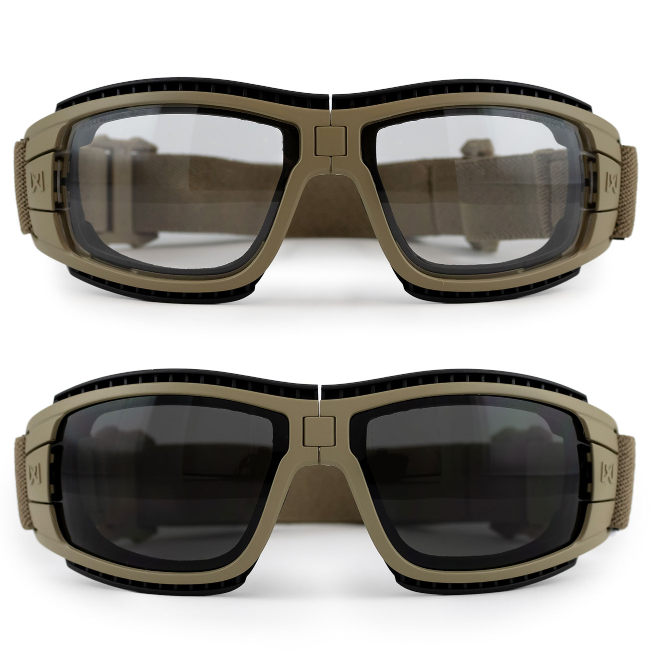 Wiley X Brille Lynx matt tan Glser grau inkl. Wechselglser klar, Brillenetui & Facial Cavity Dichtung Bild 2