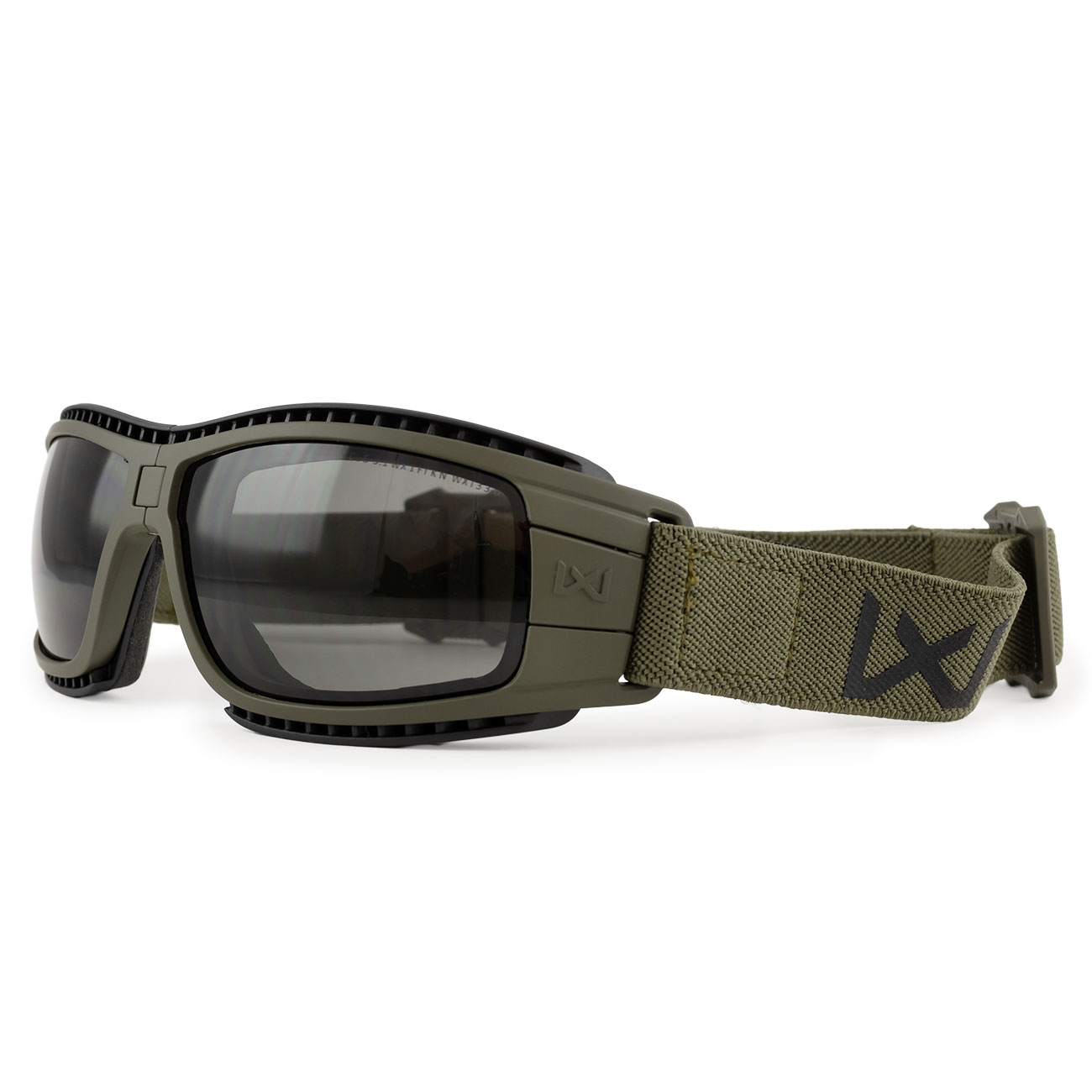 Wiley X Brille Lynx matt oliv Gläser grau inkl. Wechselgläser klar, Brillenetui & Facial Cavity Dichtung Bild 1