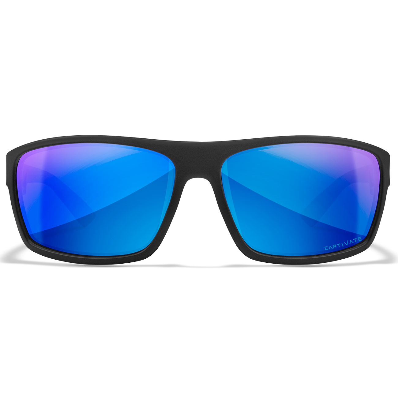 Wiley X Sonnenbrille Peak XL Captivate mattschwarz Glser blau verspiegelt polarisiert inkl. Brillenbeutel Bild 1