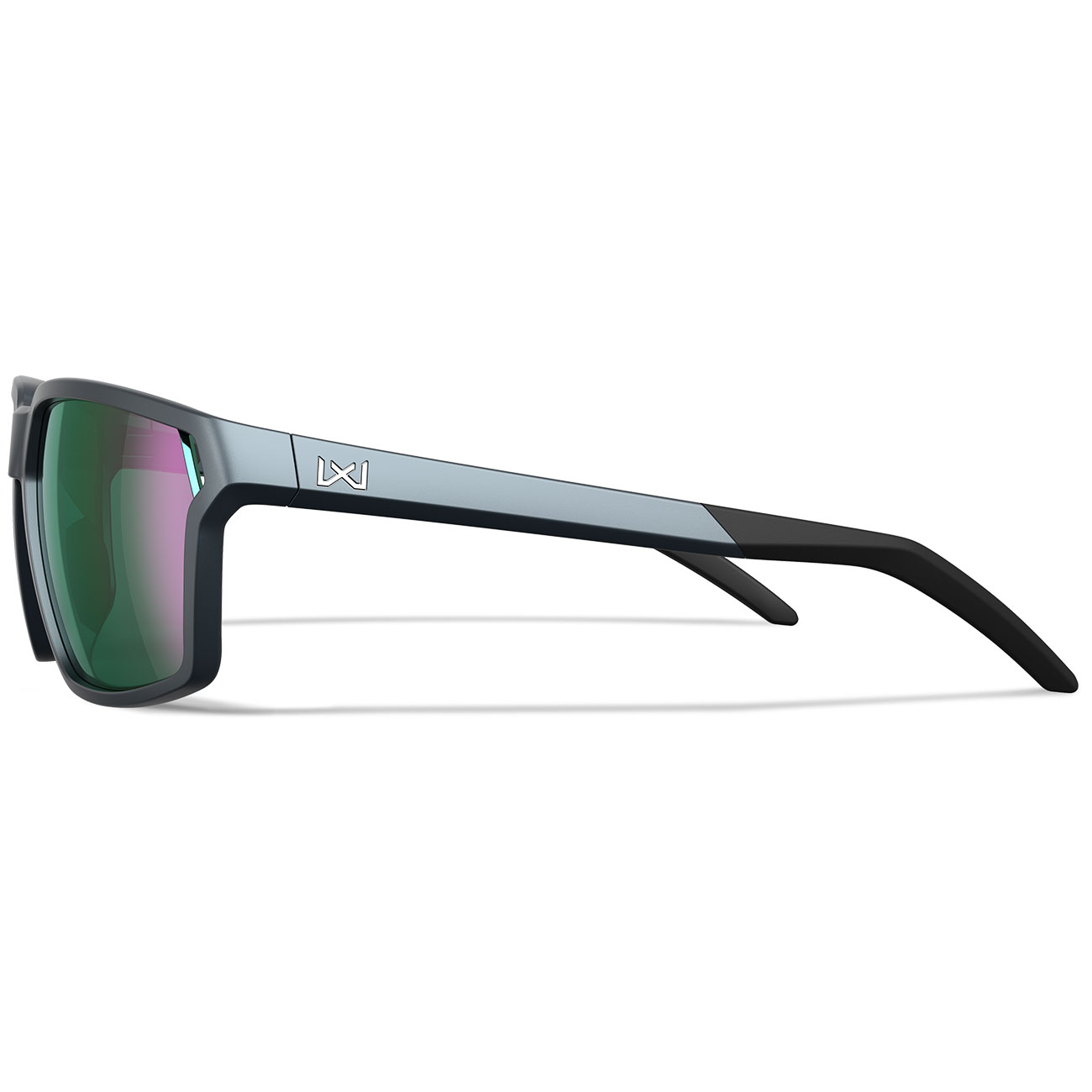 Wiley X Sonnenbrille Sierra Captivate matt dunkelgrau Glser grn verspiegelt polarisiert inkl. Brillenbeutel & Seitenschutz Bild 2