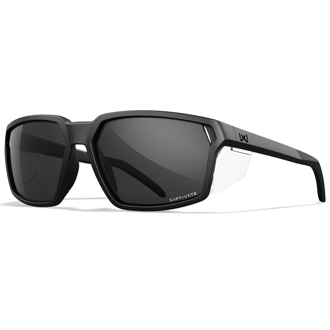 Wiley X Sonnenbrille Sierra Captivate mattschwarz Glser grau inkl. Brillenbeutel & Seitenschutz
