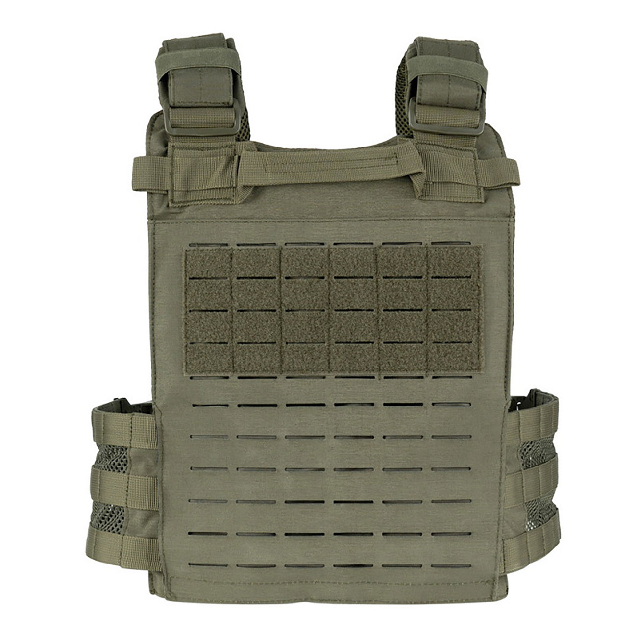 101 INC QR Plate Carrier Lasercut Molle-Plattentr�ger Weste oliv inkl. Dummy-Platten Bild 4