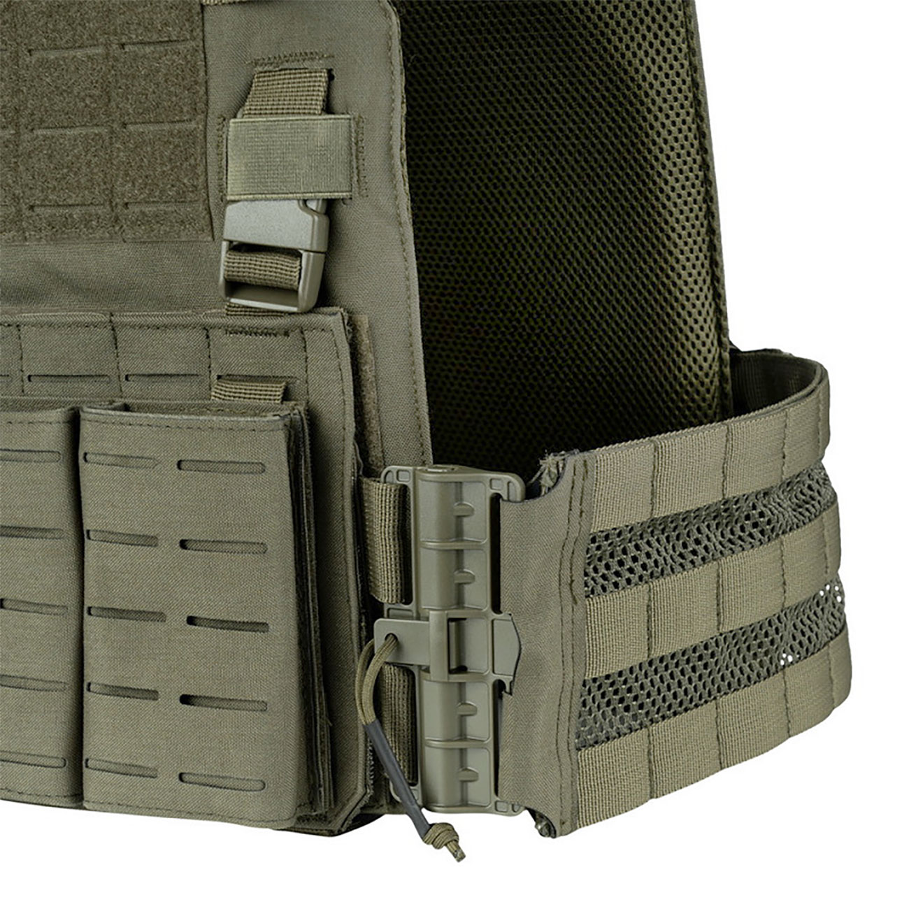 101 INC QR Plate Carrier Lasercut Molle-Plattentr�ger Weste oliv inkl. Dummy-Platten Bild 7