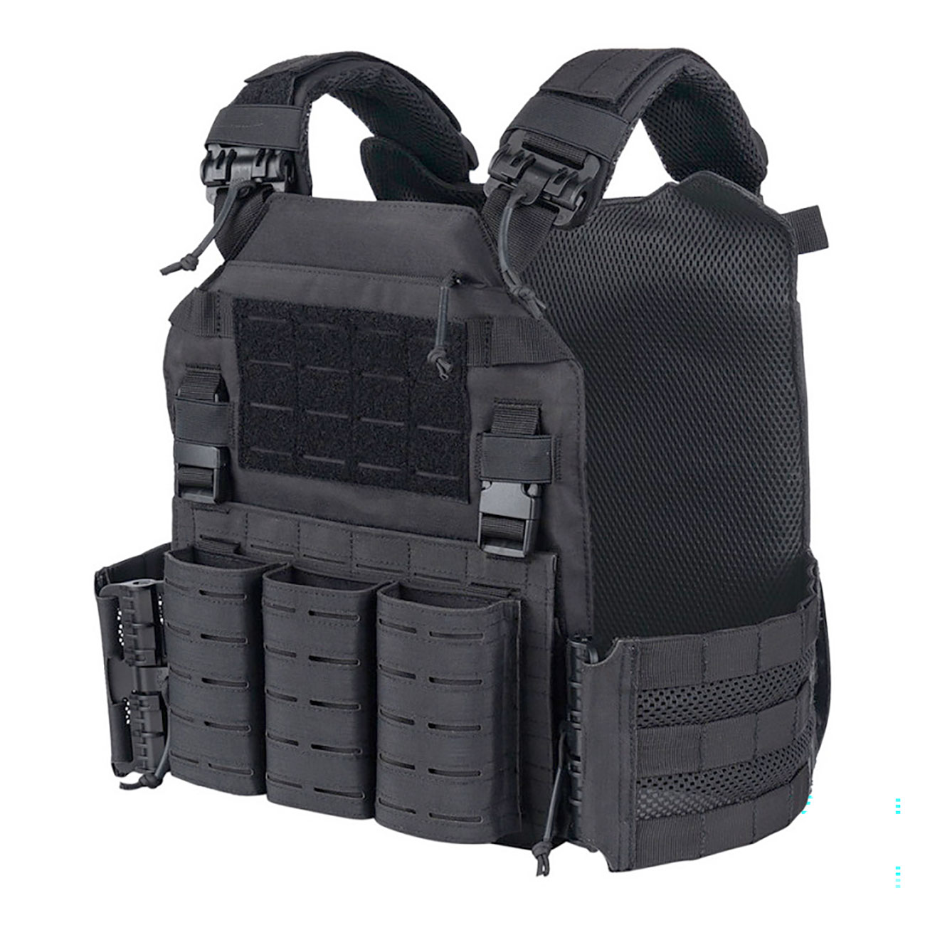 101 INC QR Plate Carrier Lasercut Molle-Plattentr�ger Weste schwarz inkl. Dummy-Platten Bild 2