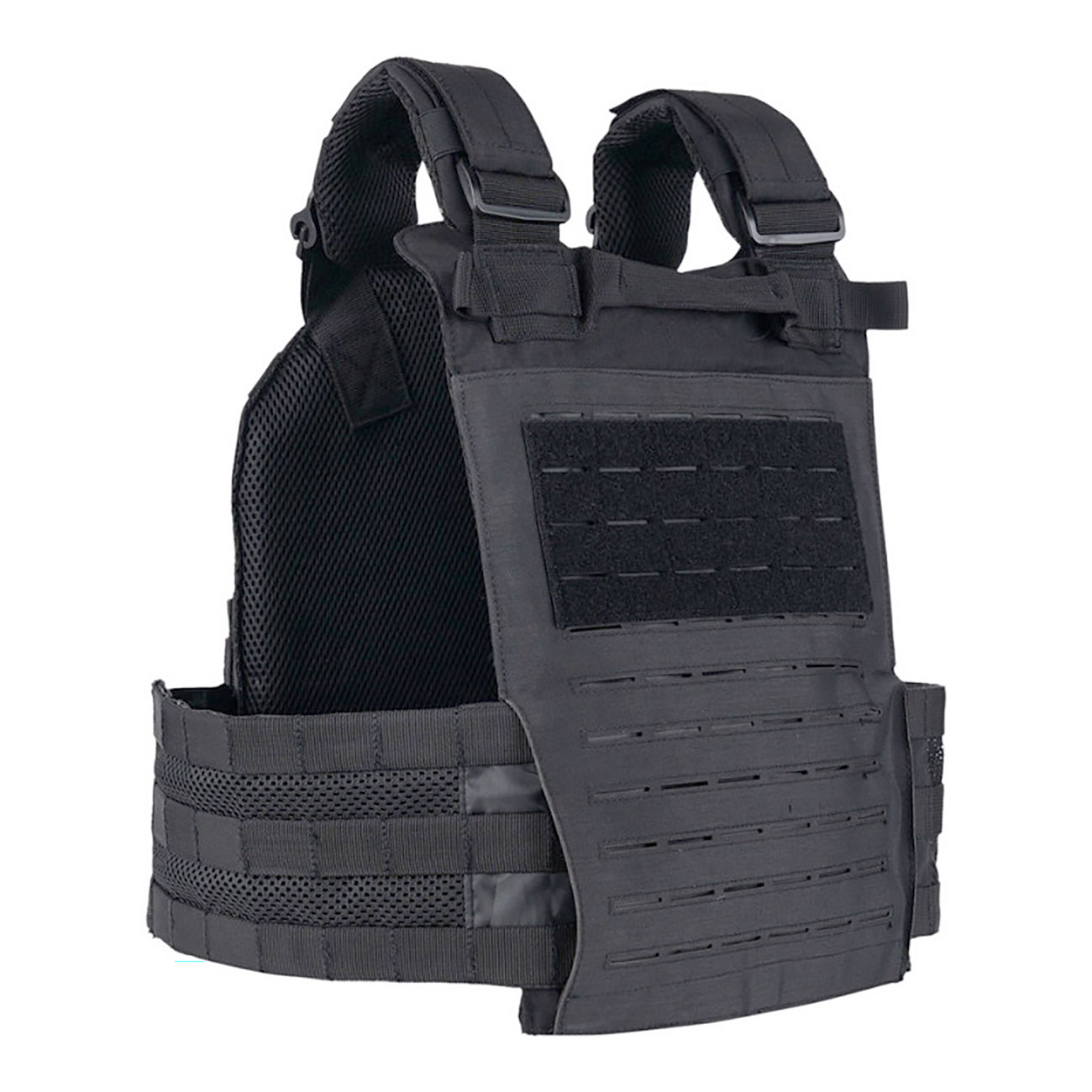 101 INC QR Plate Carrier Lasercut Molle-Plattentr�ger Weste schwarz inkl. Dummy-Platten Bild 6