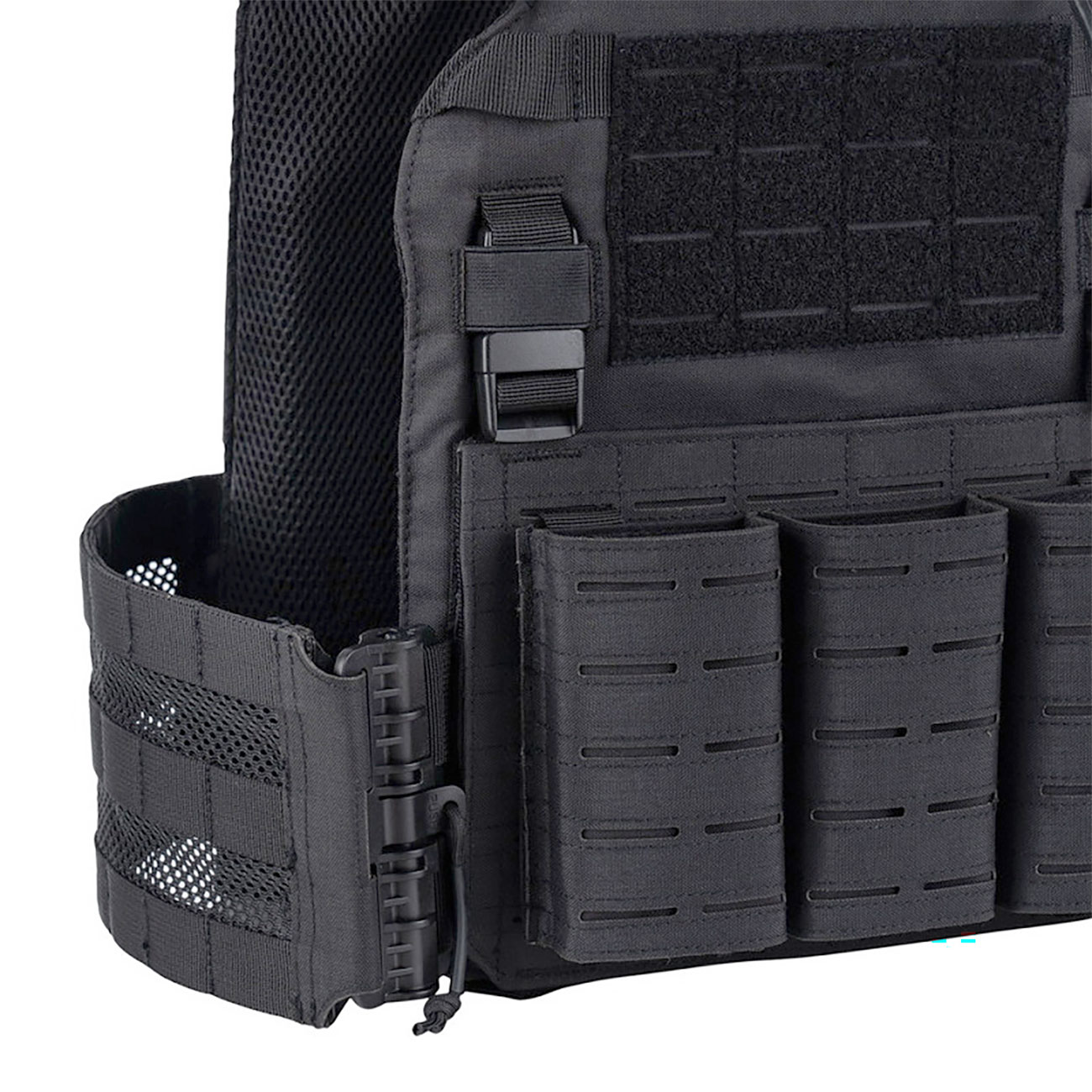 101 INC QR Plate Carrier Lasercut Molle-Plattentr�ger Weste schwarz inkl. Dummy-Platten Bild 7