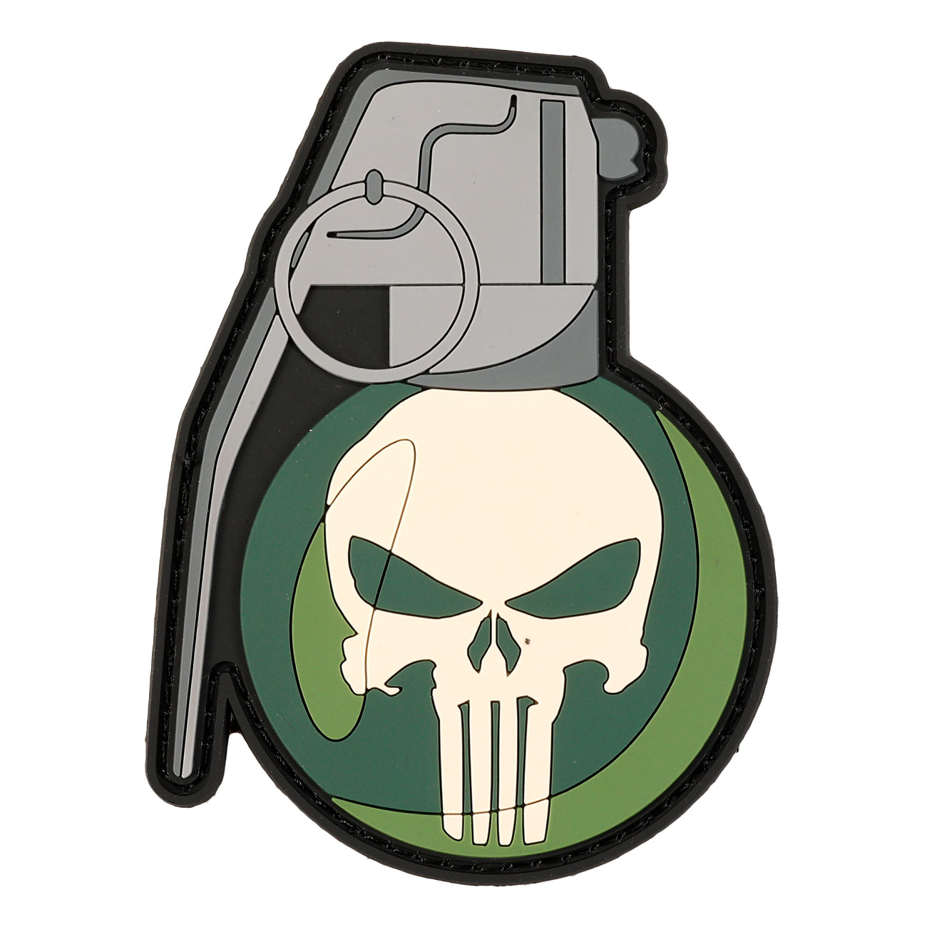 101 INC 3D Rubber Patch mit Klettflche Handgrenade Punisher fullcolor