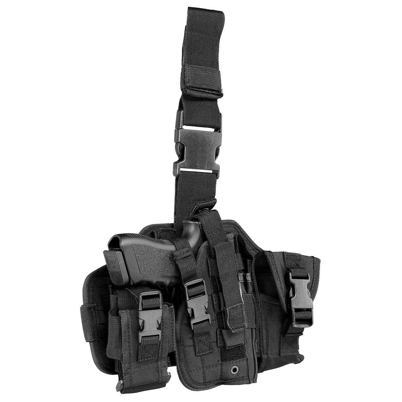 CI Pistolenbeinholster Combat Utility 4011 Gen.2 schwarz mit Bein- und Grtelbefestigung rechts Bild 1