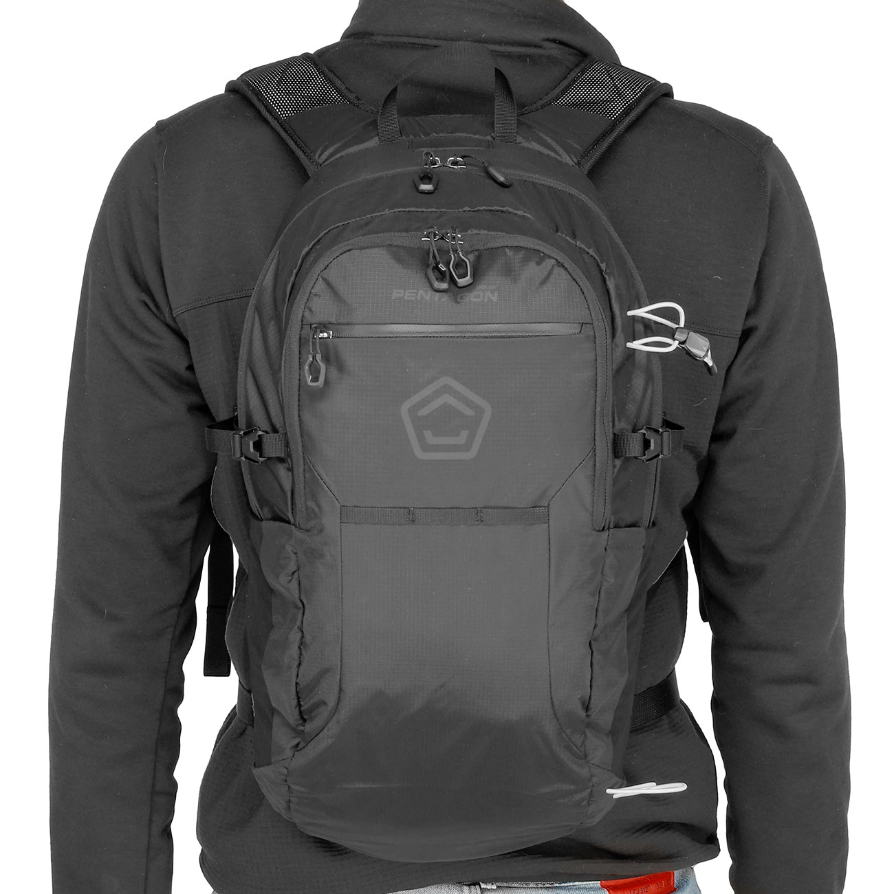 Pentagon Rucksack Minor 20 Liter mit Regenschutz schwarz Bild 4