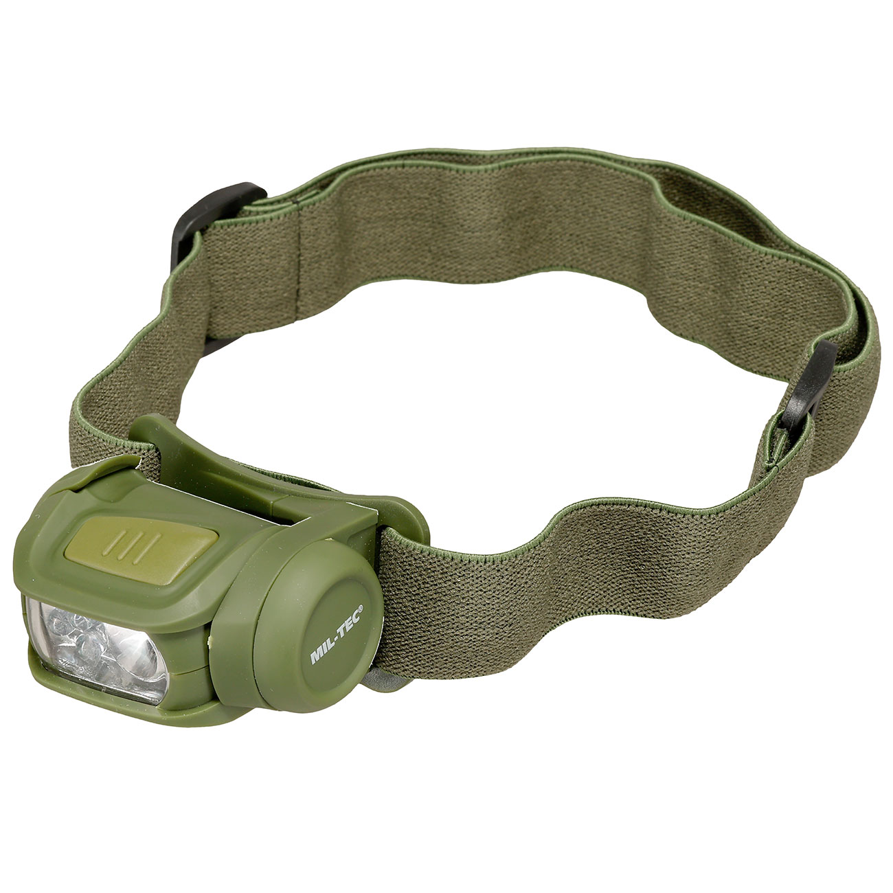 Mil-Tec LED-Stirnlampe 4-farbig 65 Lumen oliv inkl. Stirnband Bild 3