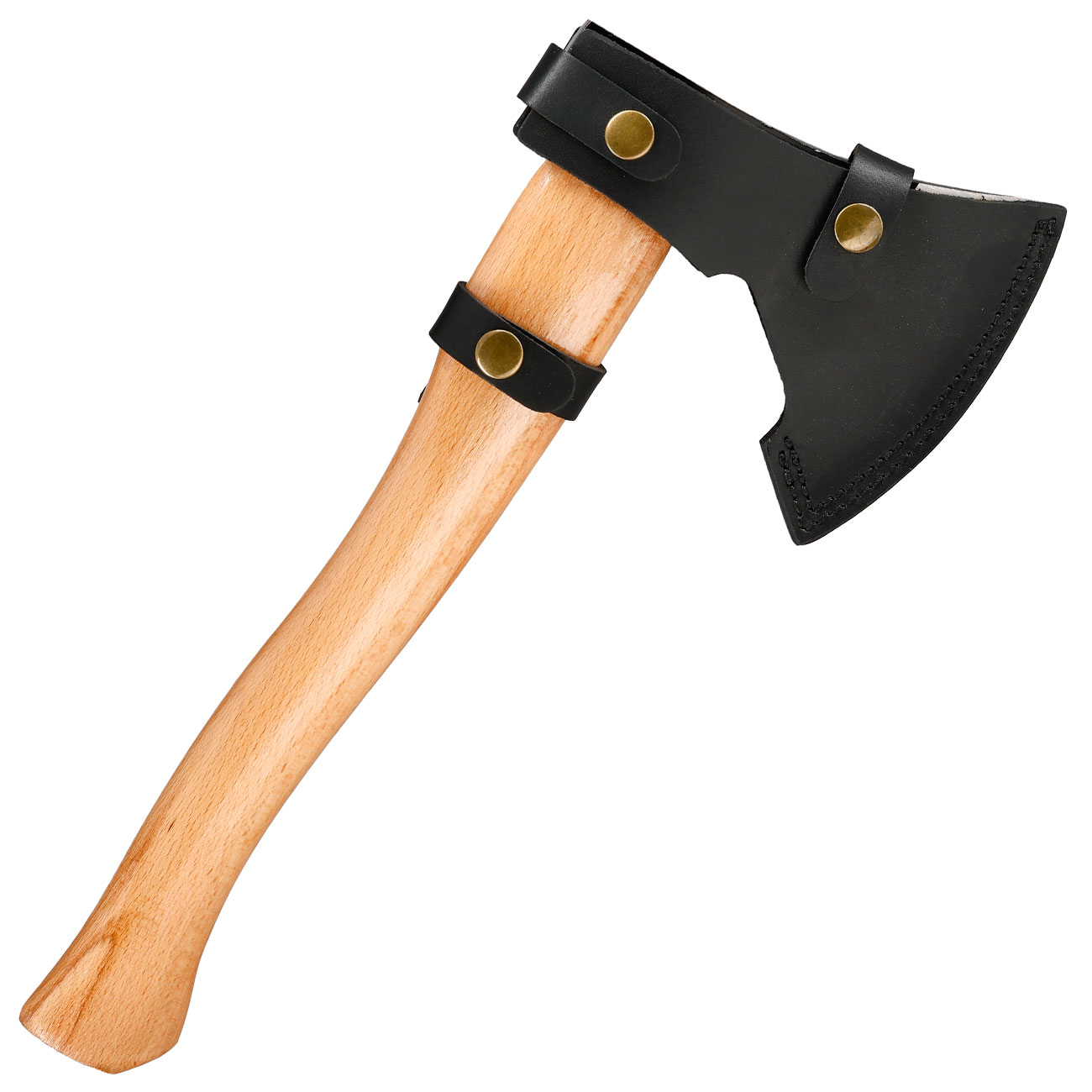 Haller Axt breit 39 cm Buchenholz inkl. Lederscheide Bild 4