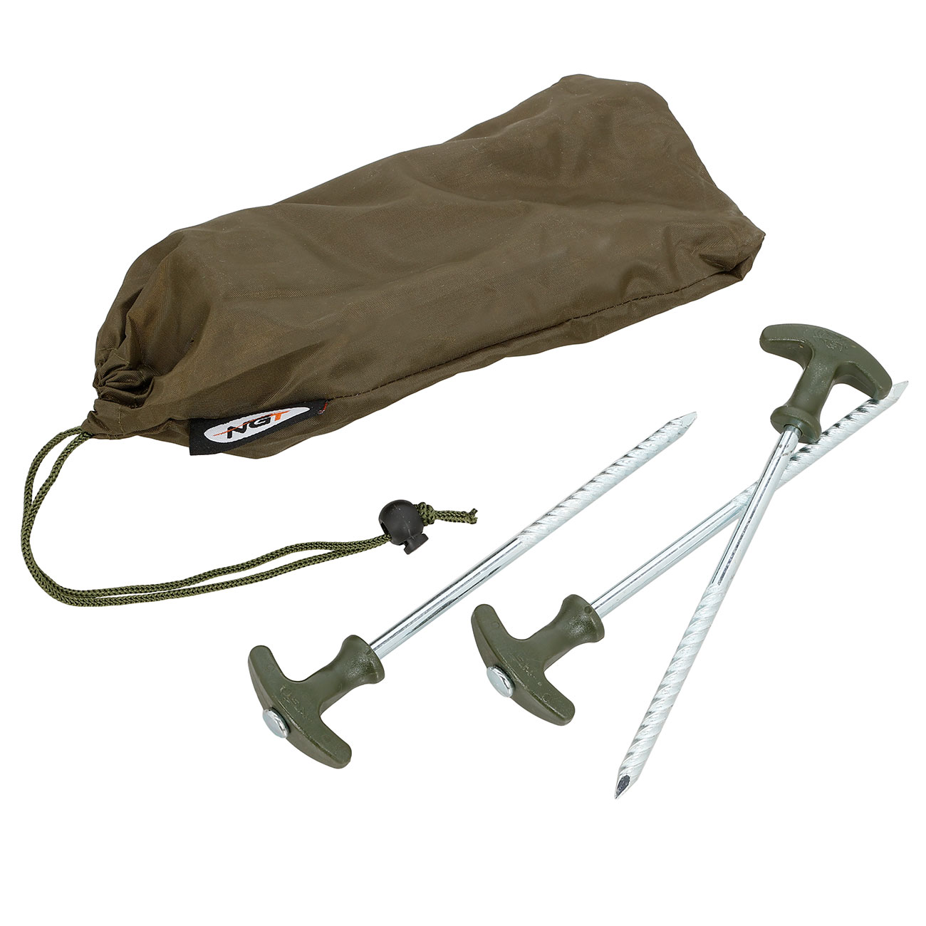 NGT Zeltheringe 20 cm 10er Pack oliv inkl. Transportbeutel