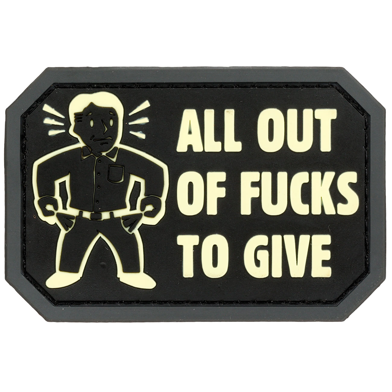 Mil-Spec Monkey 3D Rubber Patch mit Klettflche All Out schwarz / nachleuchtend