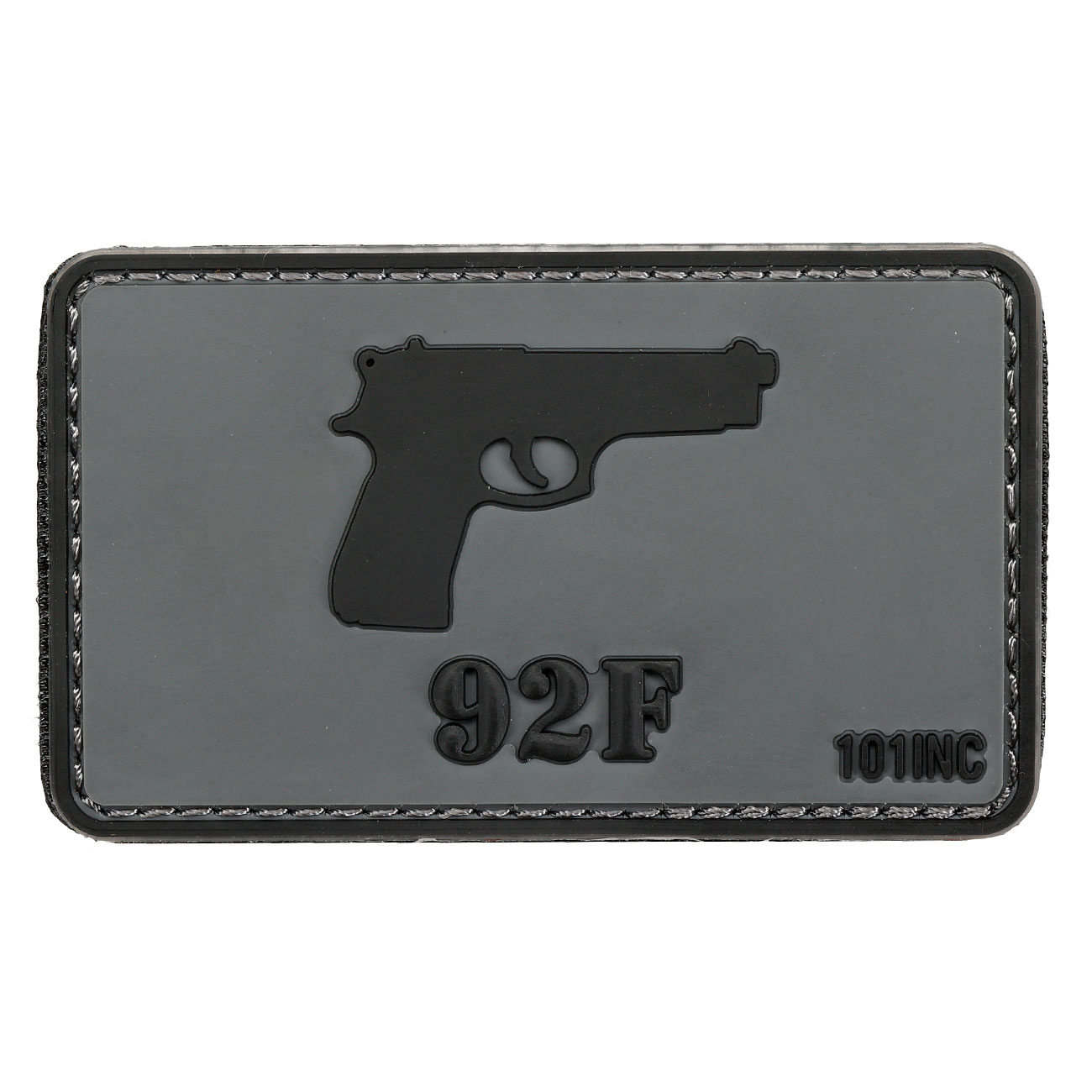 101 INC 3D Rubber Patch mit Klettflche 92F grau/schwarz