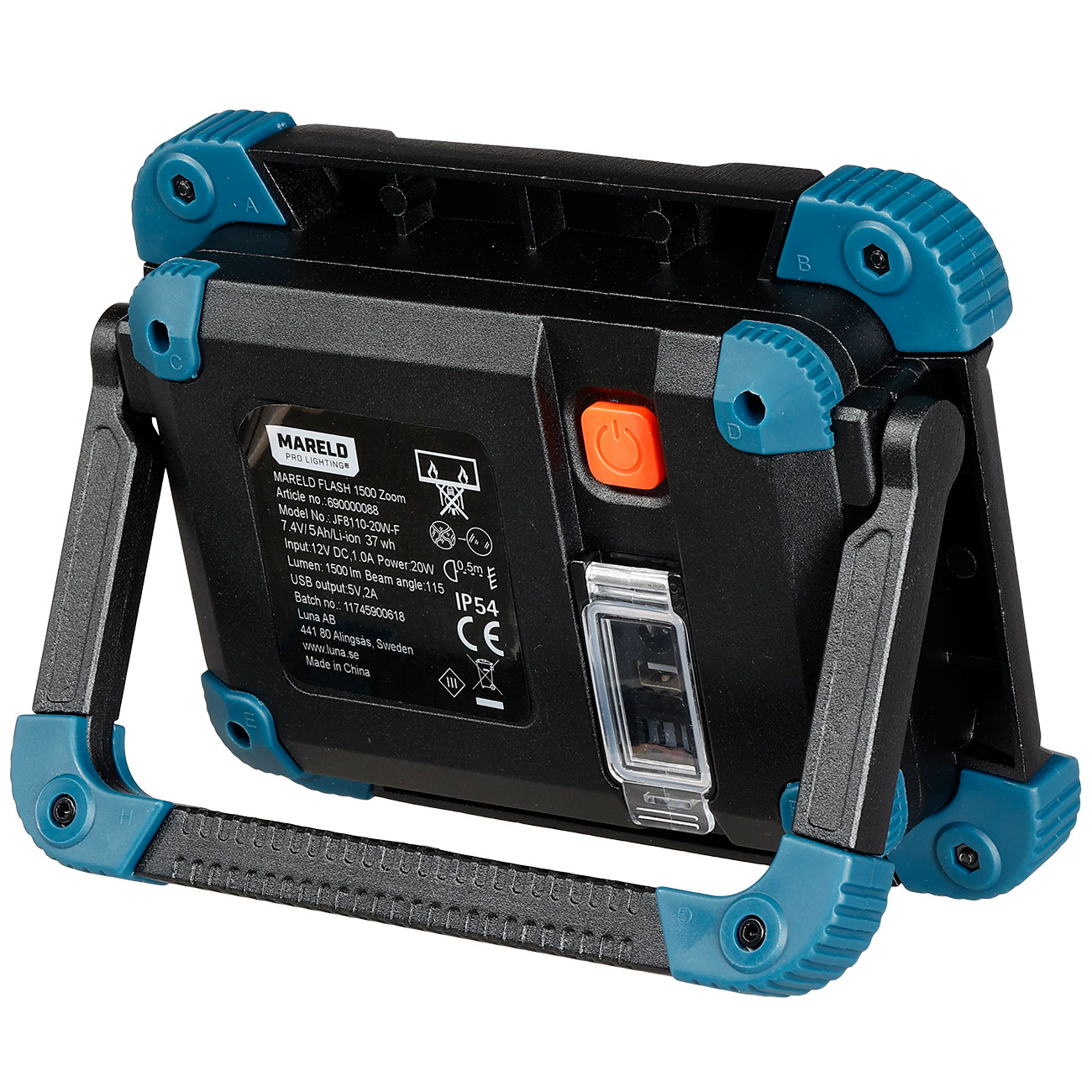 Mareld LED-Strahler RE ZOOM 1500 Lumen schwarz/blau inkl. Ladegert & Transportbeutel Bild 3