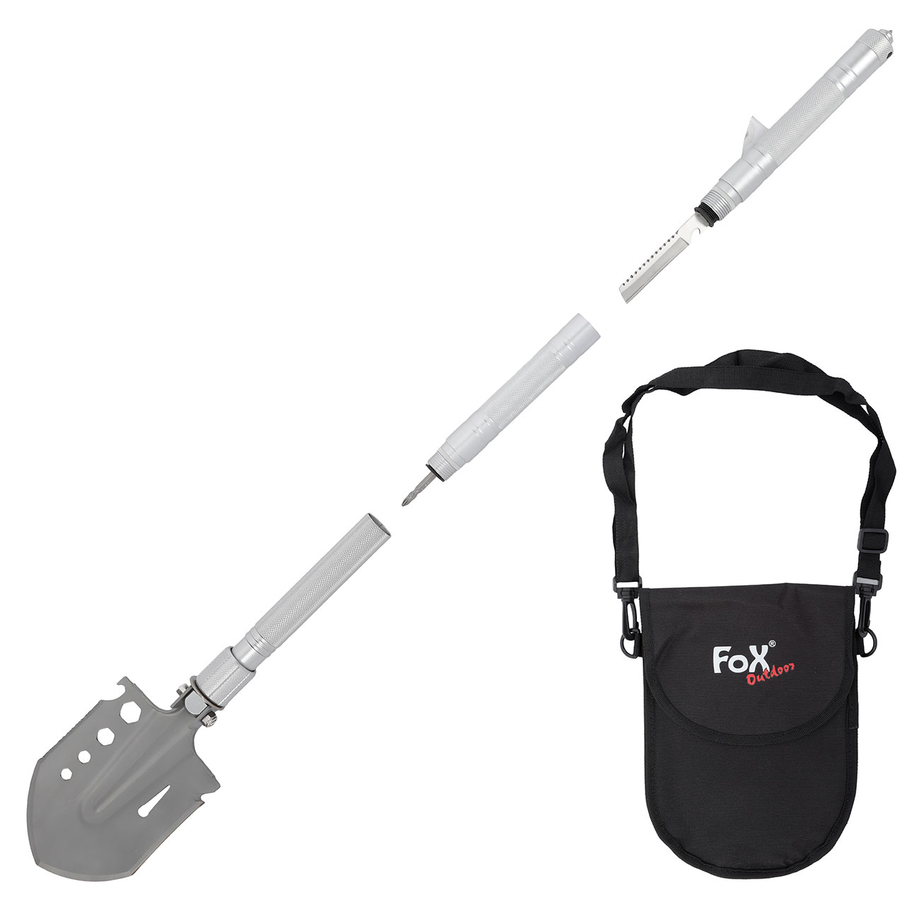 Fox Outdoor Schaufel Gator vielseitig einsetzbar