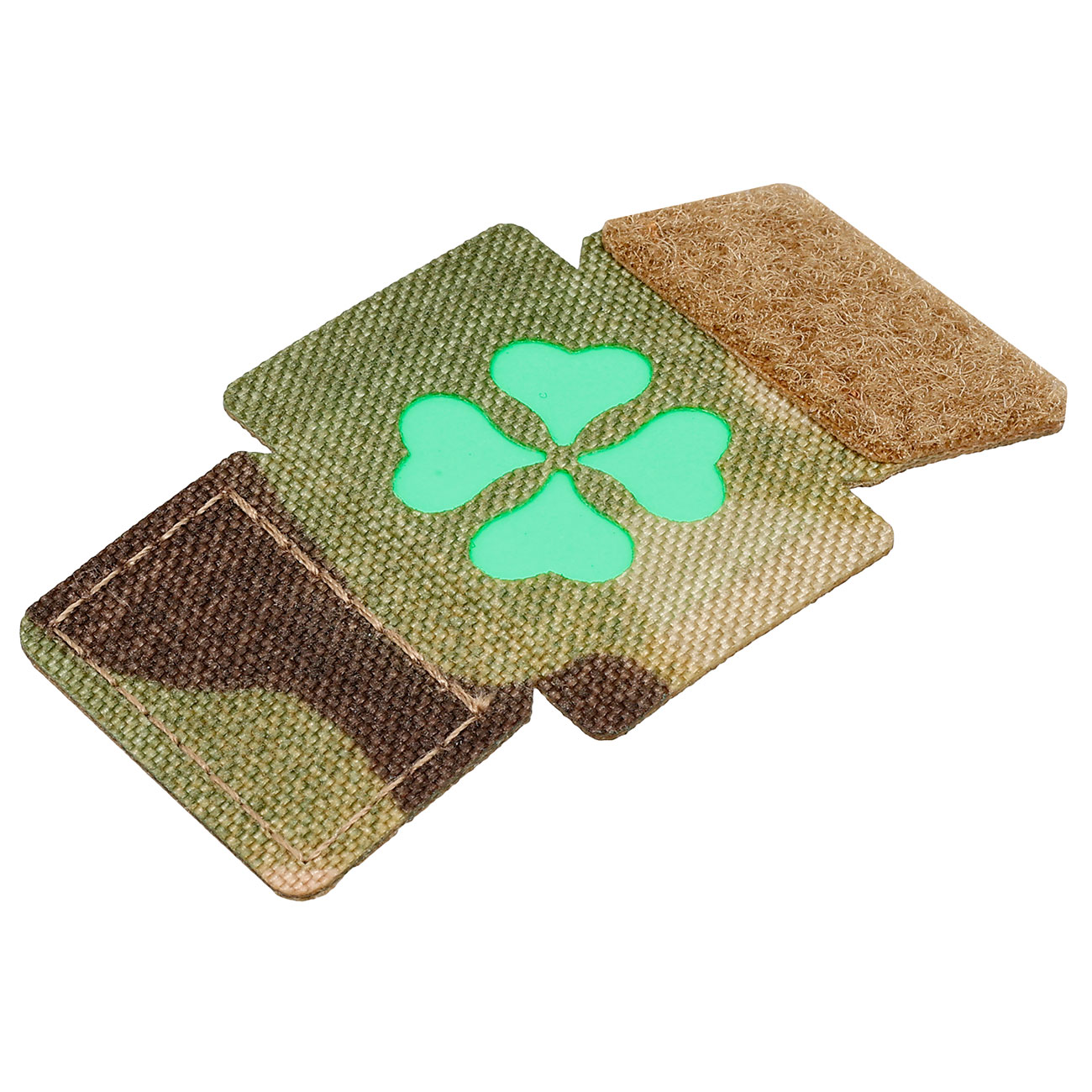 M-Tac Lasercut Kleeblatt Molle Stripe Patch multicam Glow in the Dark Bild 1