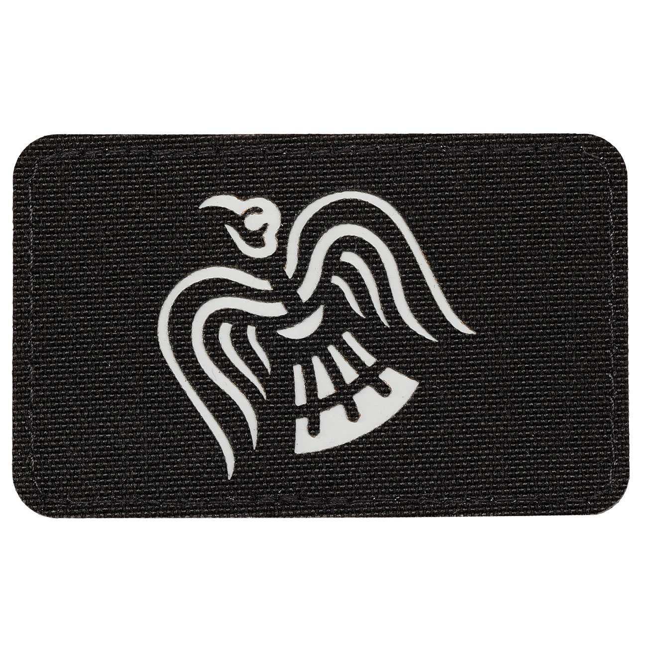 Lasercut-Patch Viking Raven black-grey