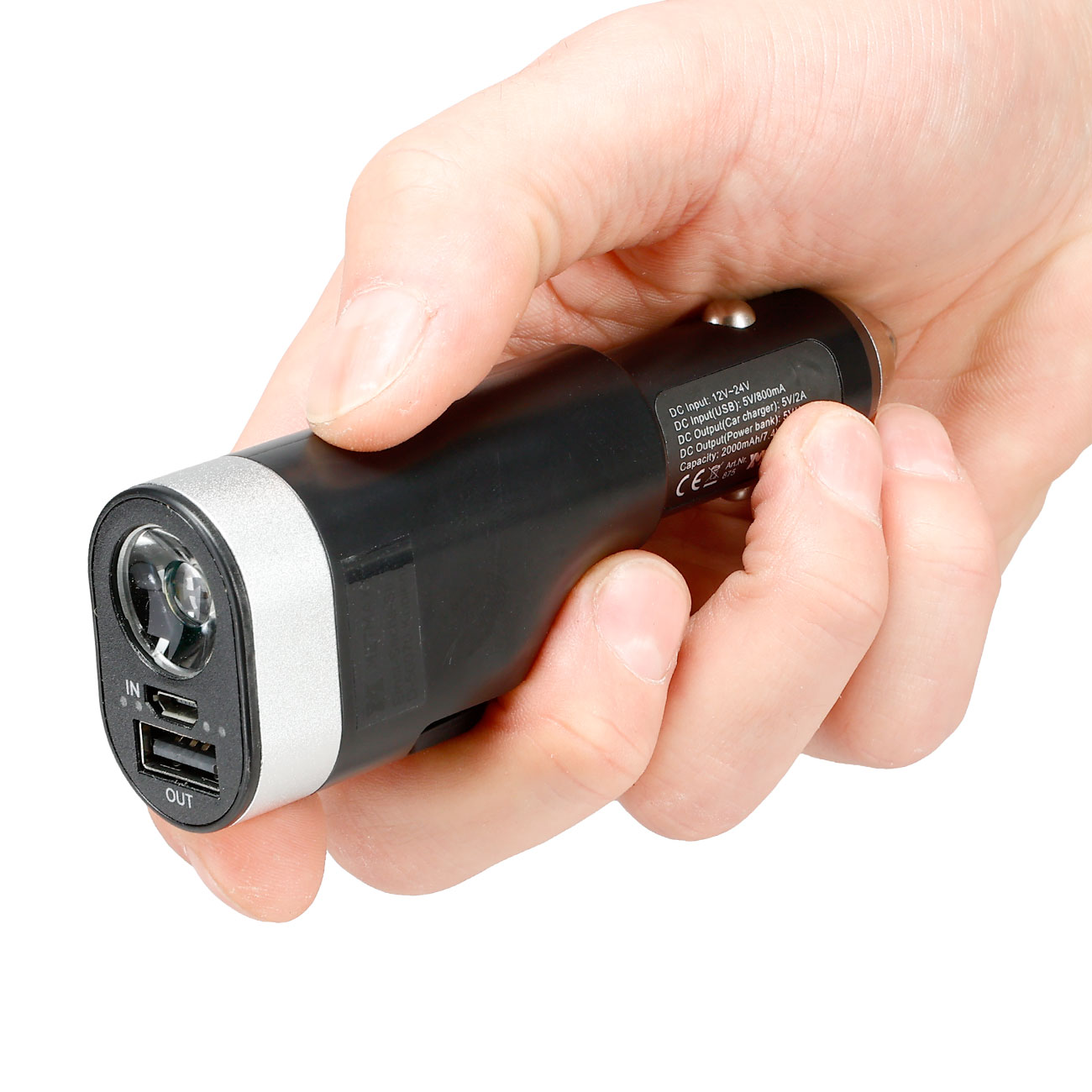 Ladegert CarCharger&Power inkl. Taschenlampe, Gurtschneider und USB Kabel Bild 7