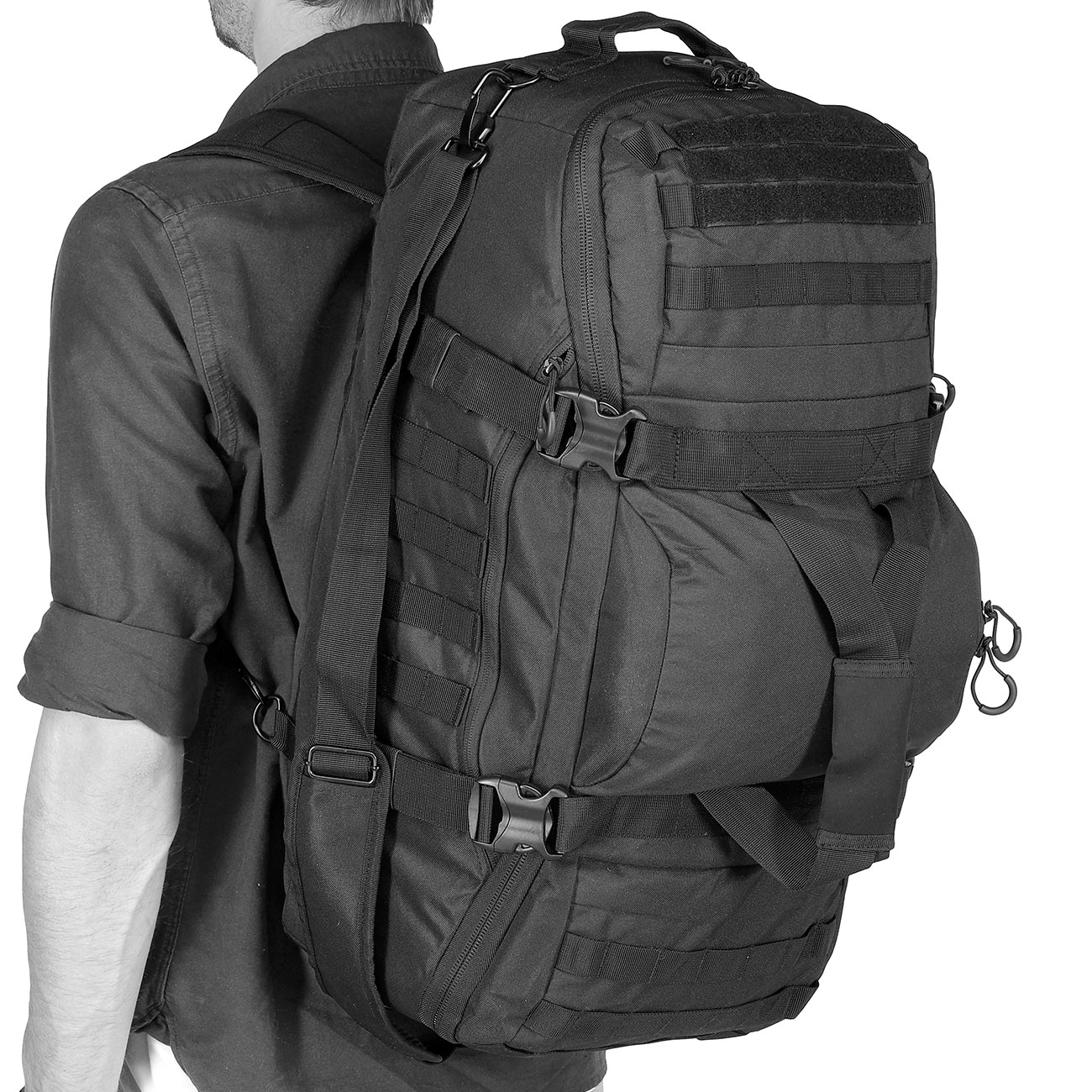 101INC Weekender Tasche -Rucksack 45 Liter 3in1 fr verschiedene Aktivitten anpassbar. Bild 10