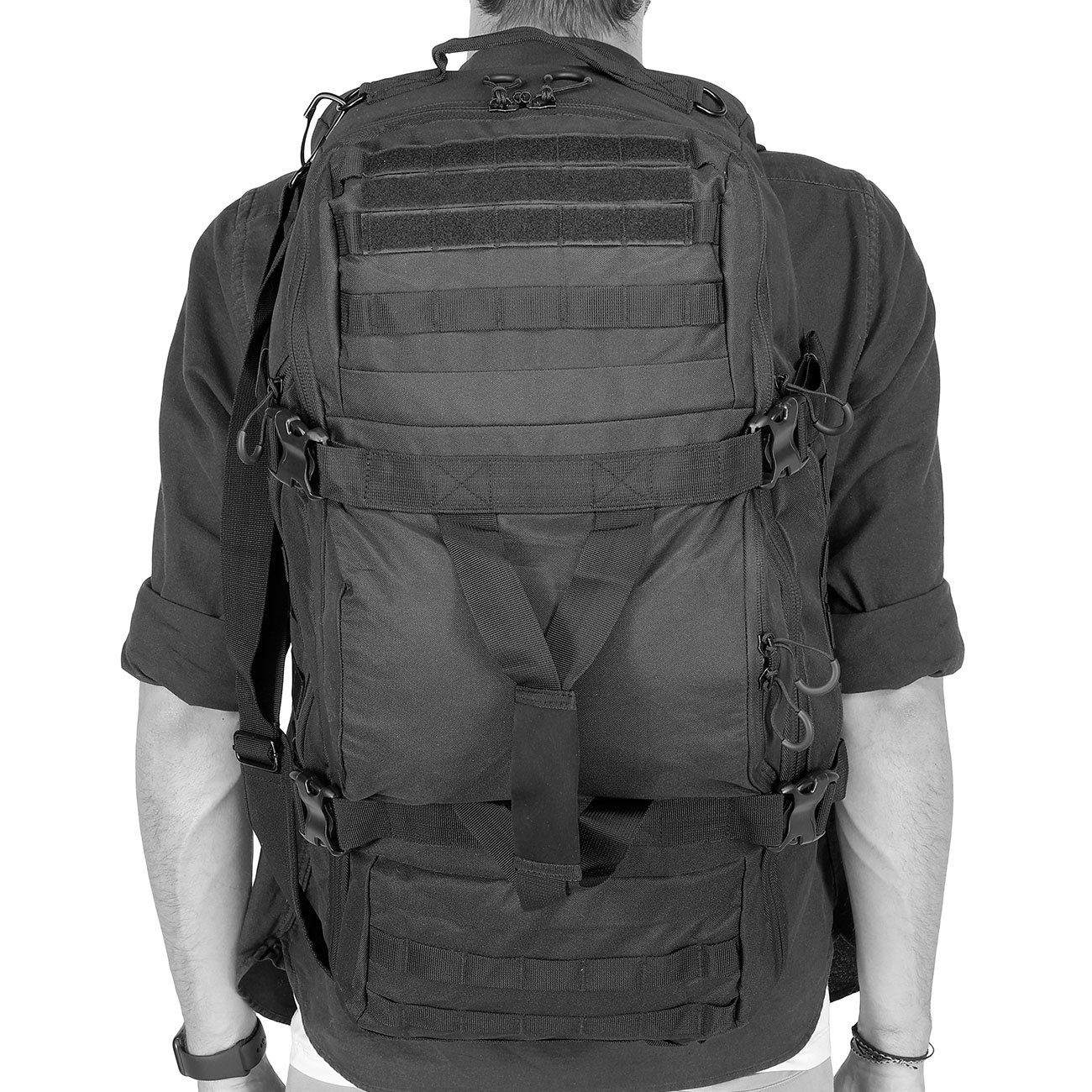 101INC Weekender Tasche -Rucksack 45 Liter 3in1 fr verschiedene Aktivitten anpassbar. Bild 9