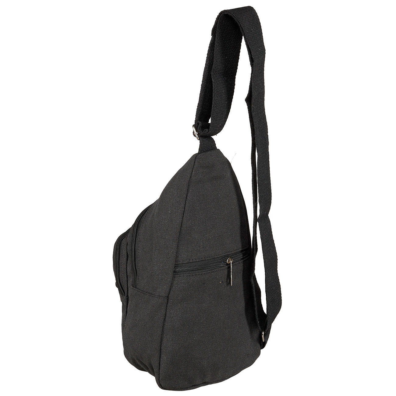 Kleine Schultertasche mit Trageriemen und mehreren Staufchern schwarz Bild 3