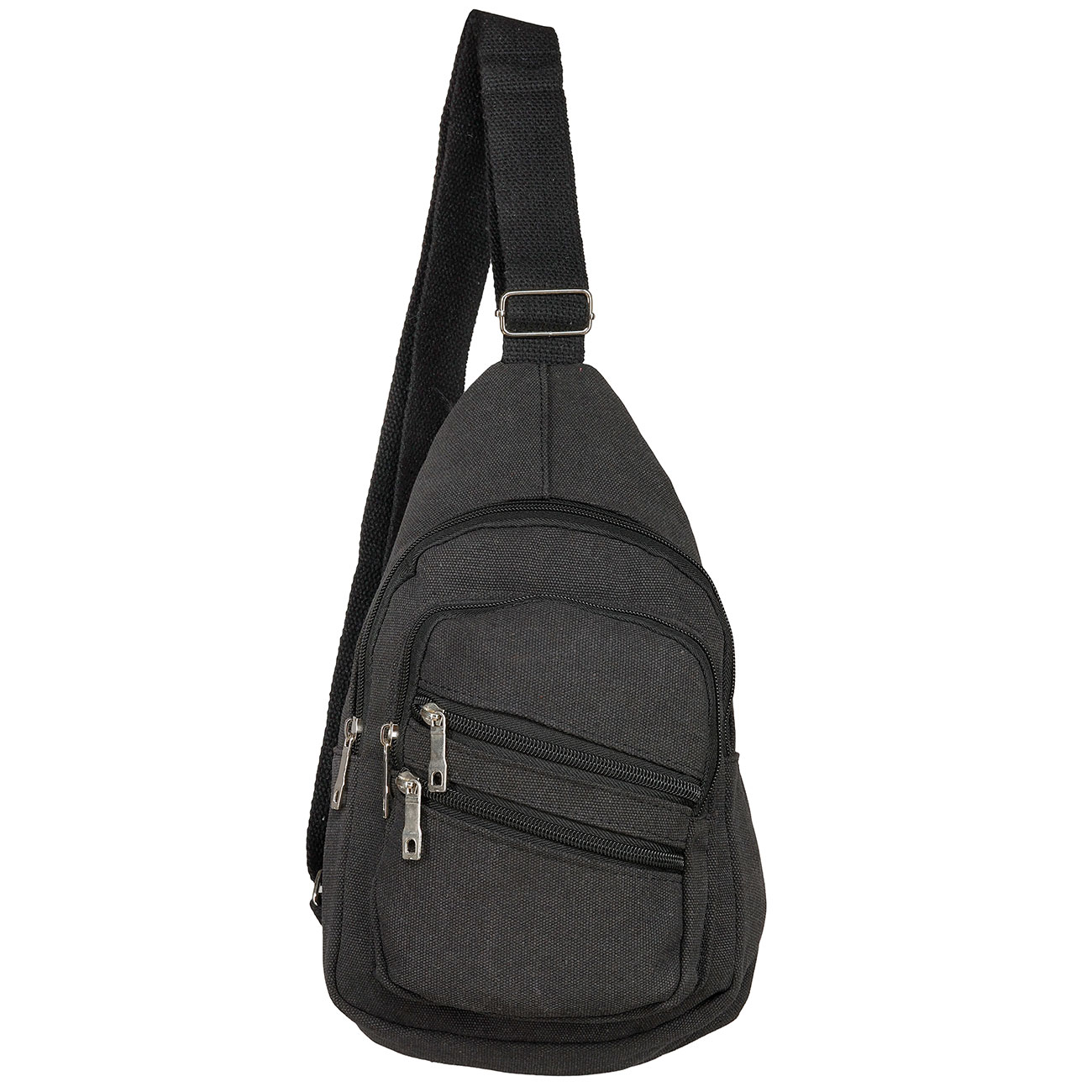 Kleine Schultertasche mit Trageriemen und mehreren Staufchern schwarz Bild 6