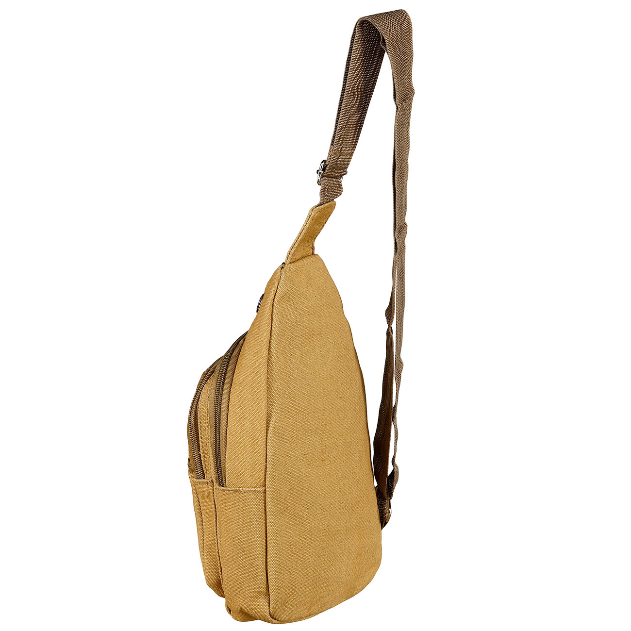 Kleine Schultertasche mit Trageriemen und mehreren Staufchern coyote Bild 3