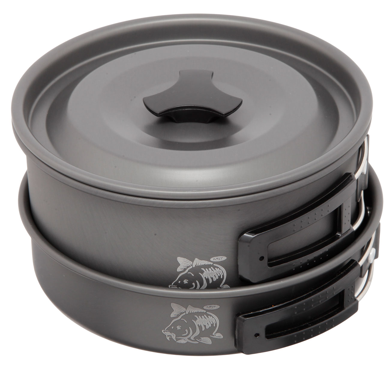 NGT Camping & Outdoor Koch Set 3-teilig Leichtgewicht aus eloxiertem Aluminium Bild 4