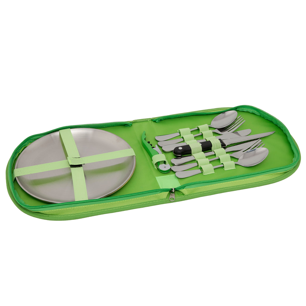 Camping Geschirr Set fr 2 Personen in Transporttasche m. Reiverschluss