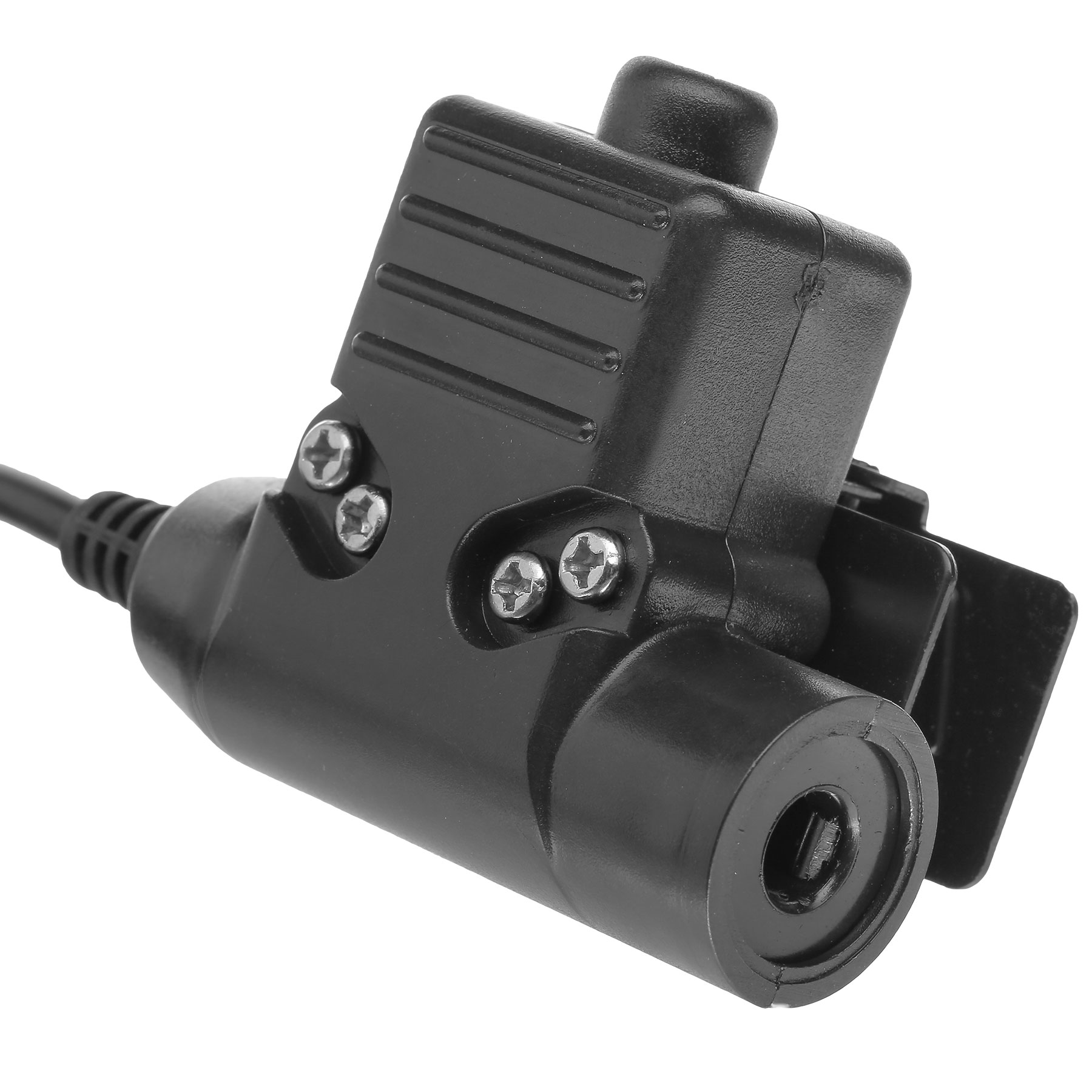 Nuprol U94 Headset PTT Push-To-Talk Einheit mit Midland 2-Pin Stecker schwarz Bild 1
