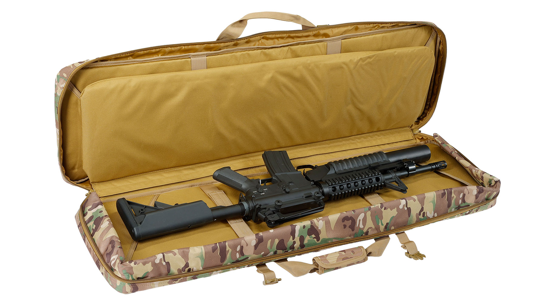 MAX Tactical 108 cm Heavy Duty Deluxe Double Soft Rifle Bag / Gewehr-Futteral f. zwei Gewehre mit Zubeh�r Multilight Camo Bild 4