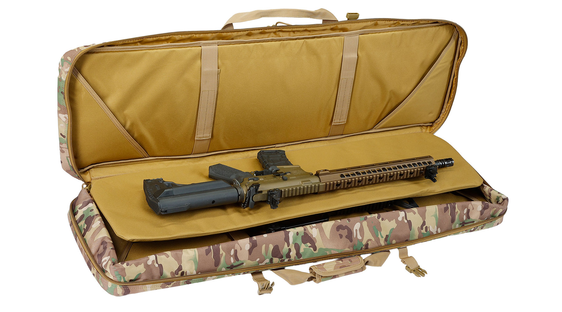 MAX Tactical 108 cm Heavy Duty Deluxe Double Soft Rifle Bag / Gewehr-Futteral f. zwei Gewehre mit Zubeh�r Multilight Camo Bild 6