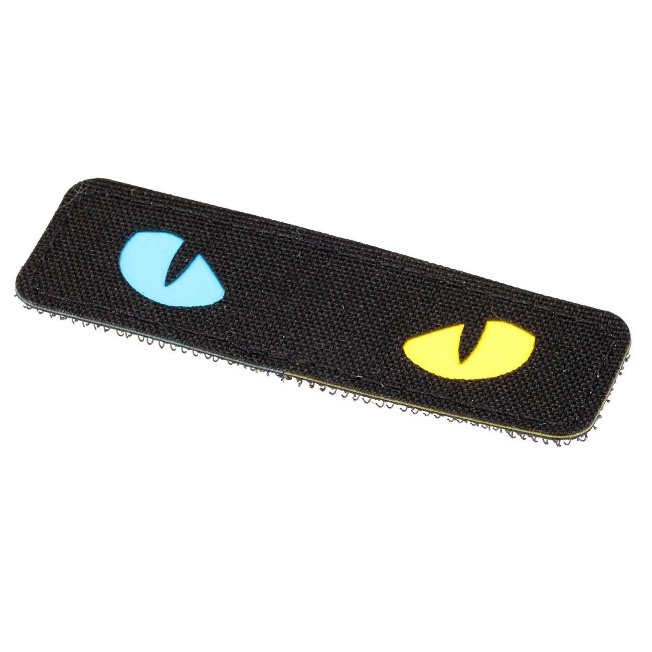 M-Tac Lasercut-Patch schwarz mit Cat-Eyes blue-yellow nachleuchtend Bild 3