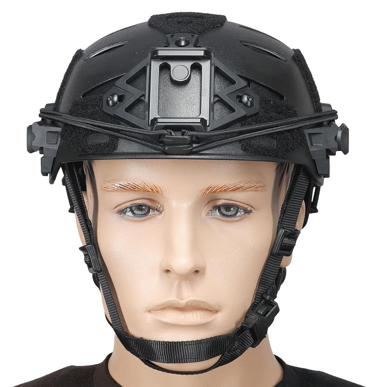 WoSport Airsoft Helm W-Style 3.0 Standard Version mit NVG Mount und seitlichen Rails verstellbar schwarz Bild 2