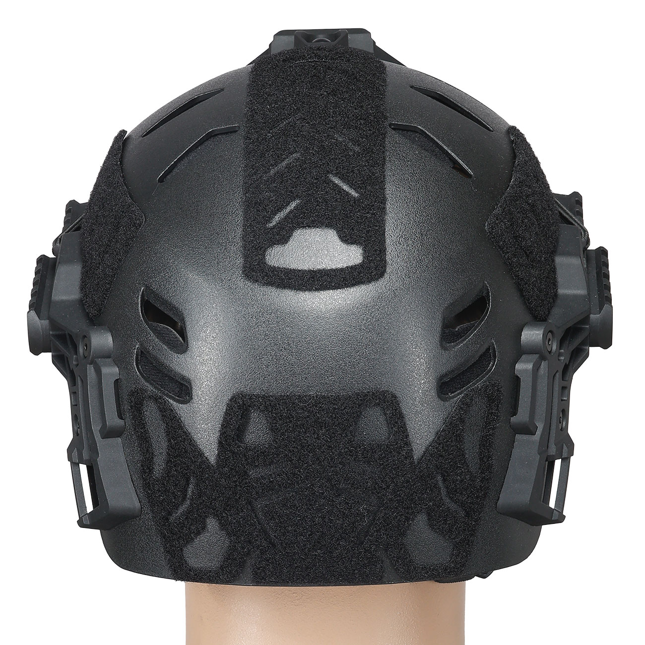 WoSport Airsoft Helm W-Style 3.0 Standard Version mit NVG Mount und seitlichen Rails verstellbar schwarz Bild 4