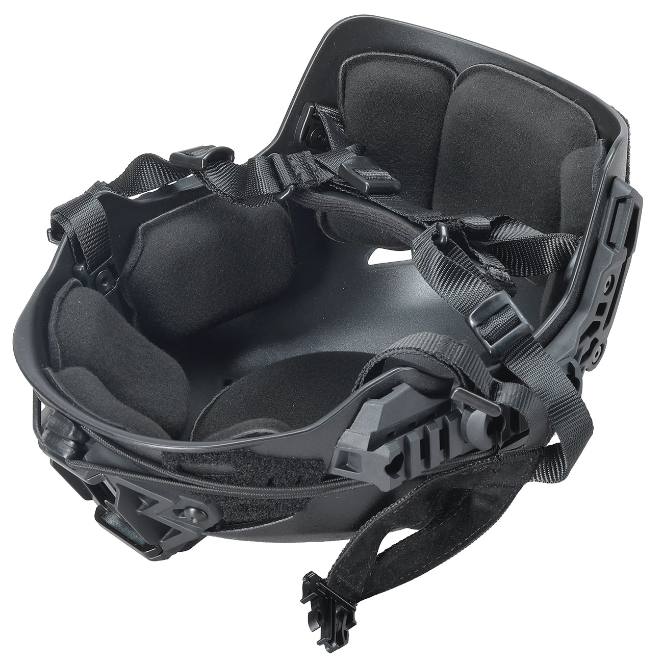 WoSport Airsoft Helm W-Style 3.0 Standard Version mit NVG Mount und seitlichen Rails verstellbar schwarz Bild 9