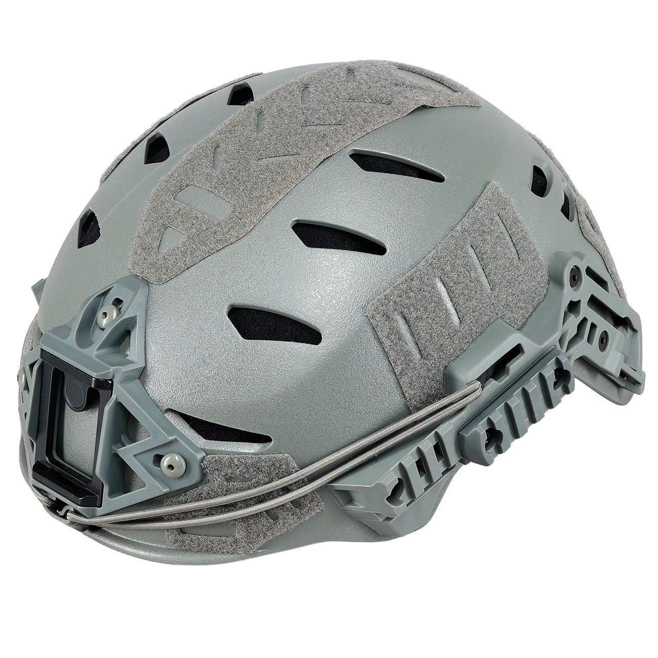 WoSport Airsoft Helm W-Style 3.0 Standard Version mit NVG Mount und seitlichen Rails verstellbar grau Bild 8