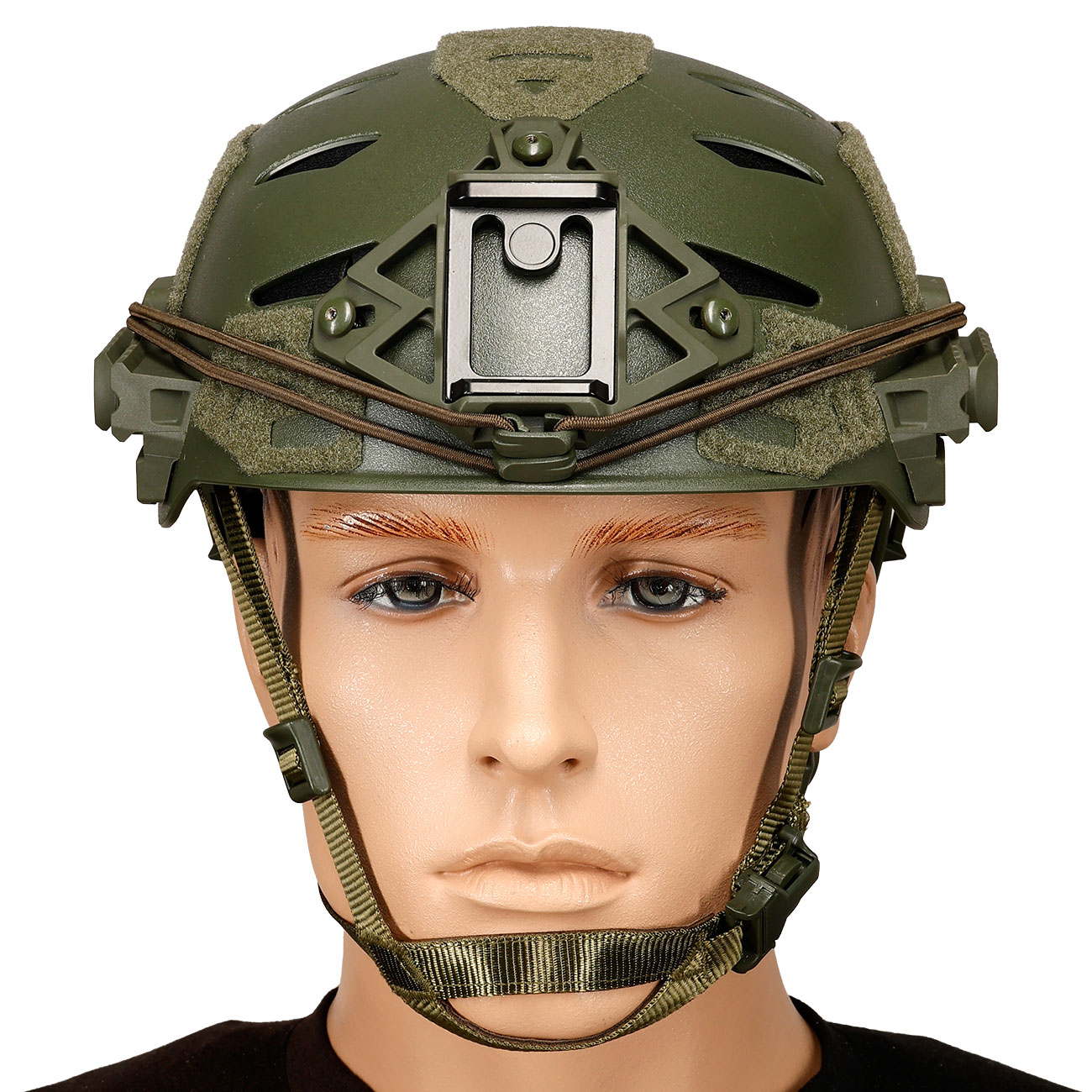 WoSport Airsoft Helm W-Style 3.0 Standard Version mit NVG Mount und seitlichen Rails verstellbar oliv Bild 2
