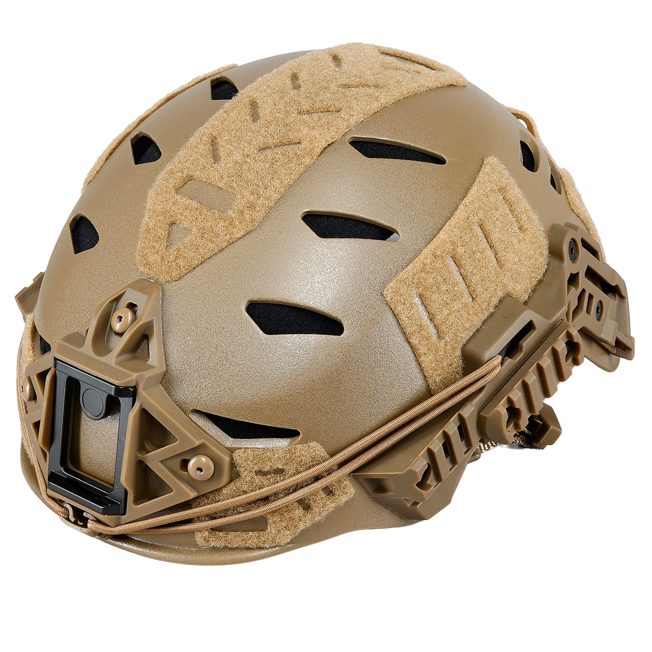 WoSport Airsoft Helm W-Style 3.0 Standard Version mit NVG Mount und seitlichen Rails verstellbar tan Bild 8