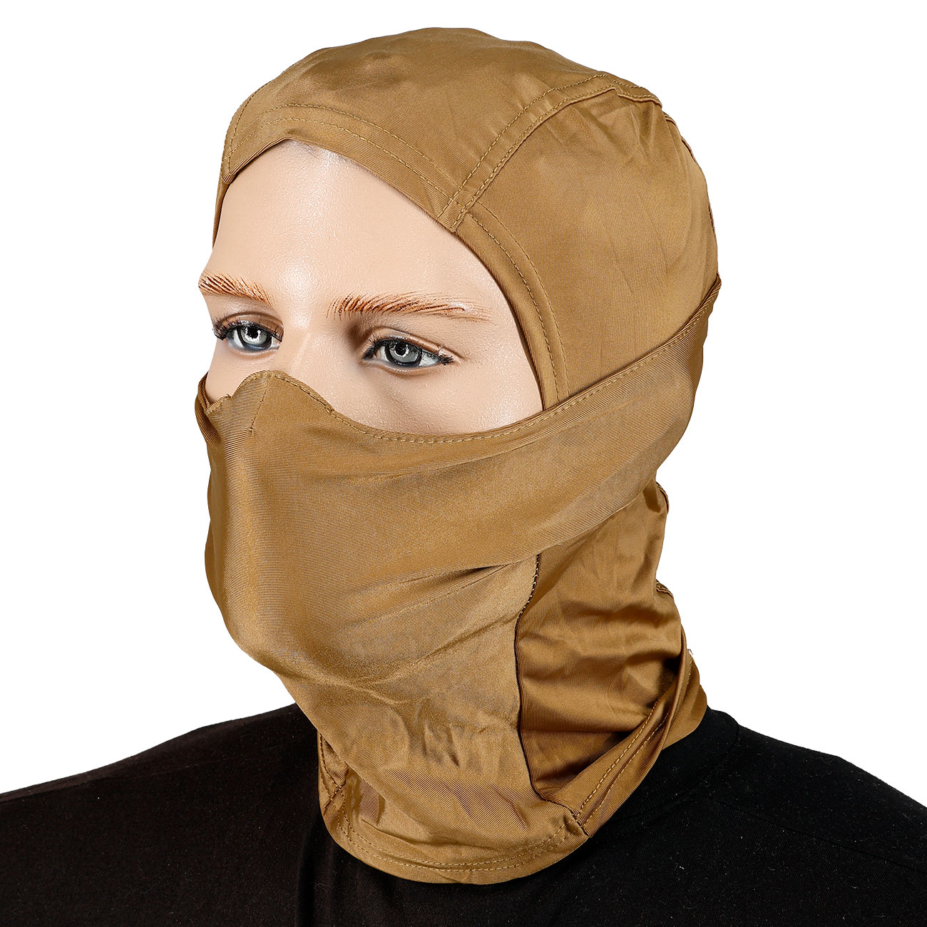 WoSport Tactical Sturmhaube / Balaclava mit Silikoneinsatz Generation 2 tan