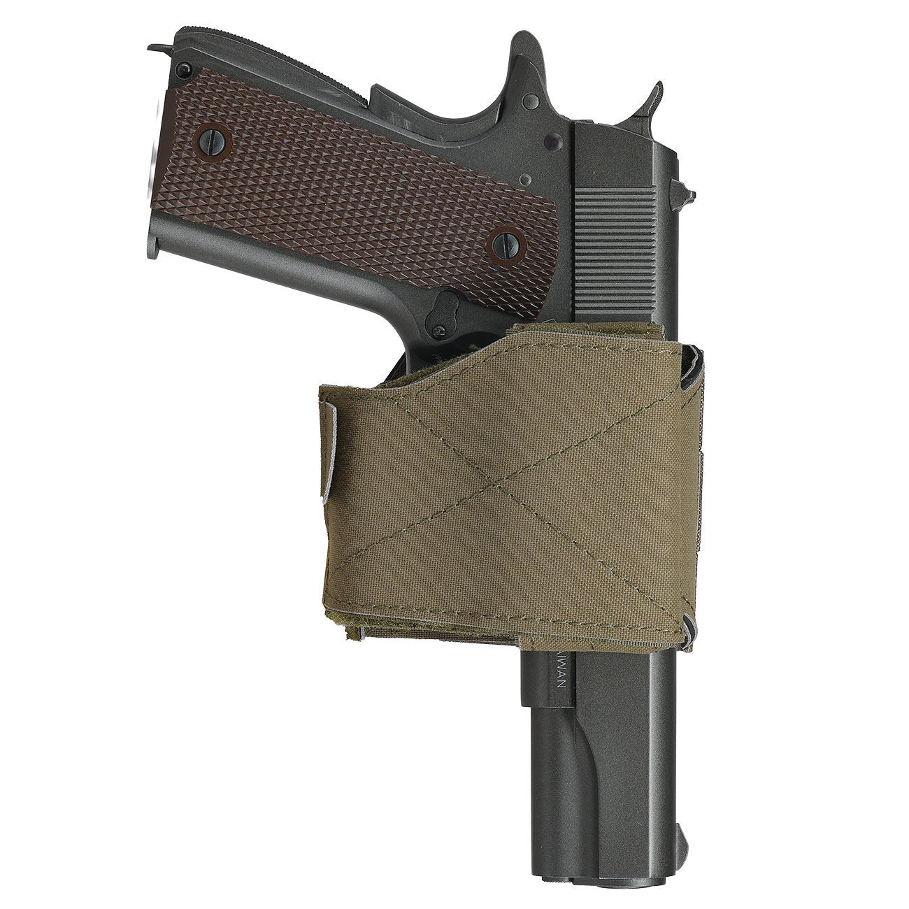 WoSport Universal Safety-Lock Holster für Pistolen Nylon-Fabric rechts oliv Bild 5